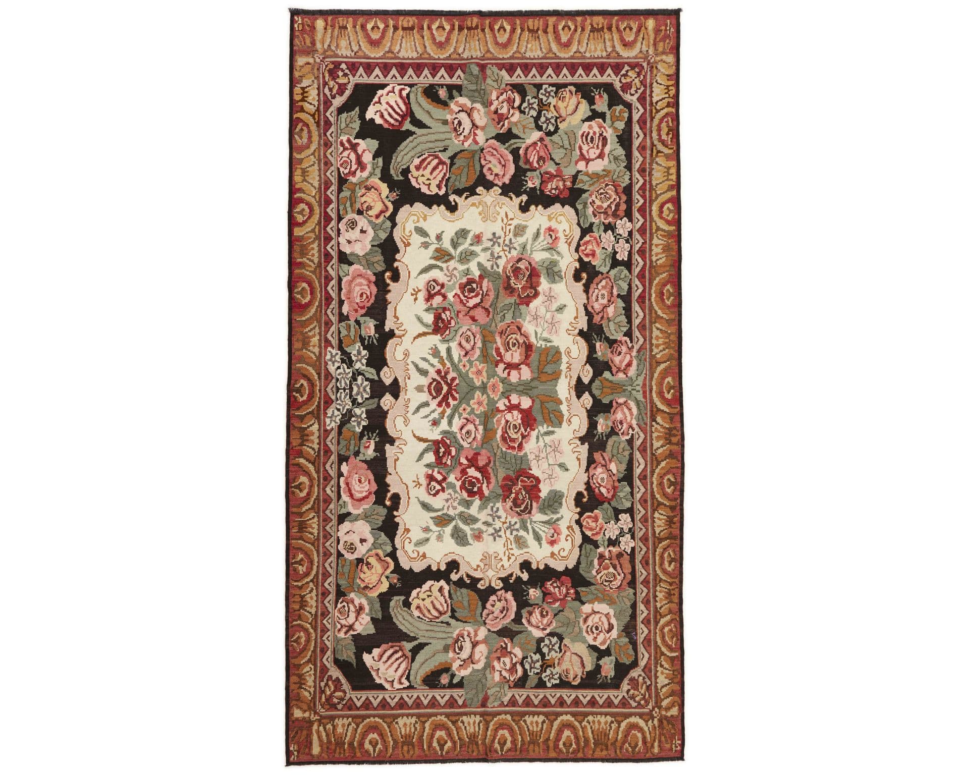 Rose Kelim orientalisk matta 219 x 411 cm