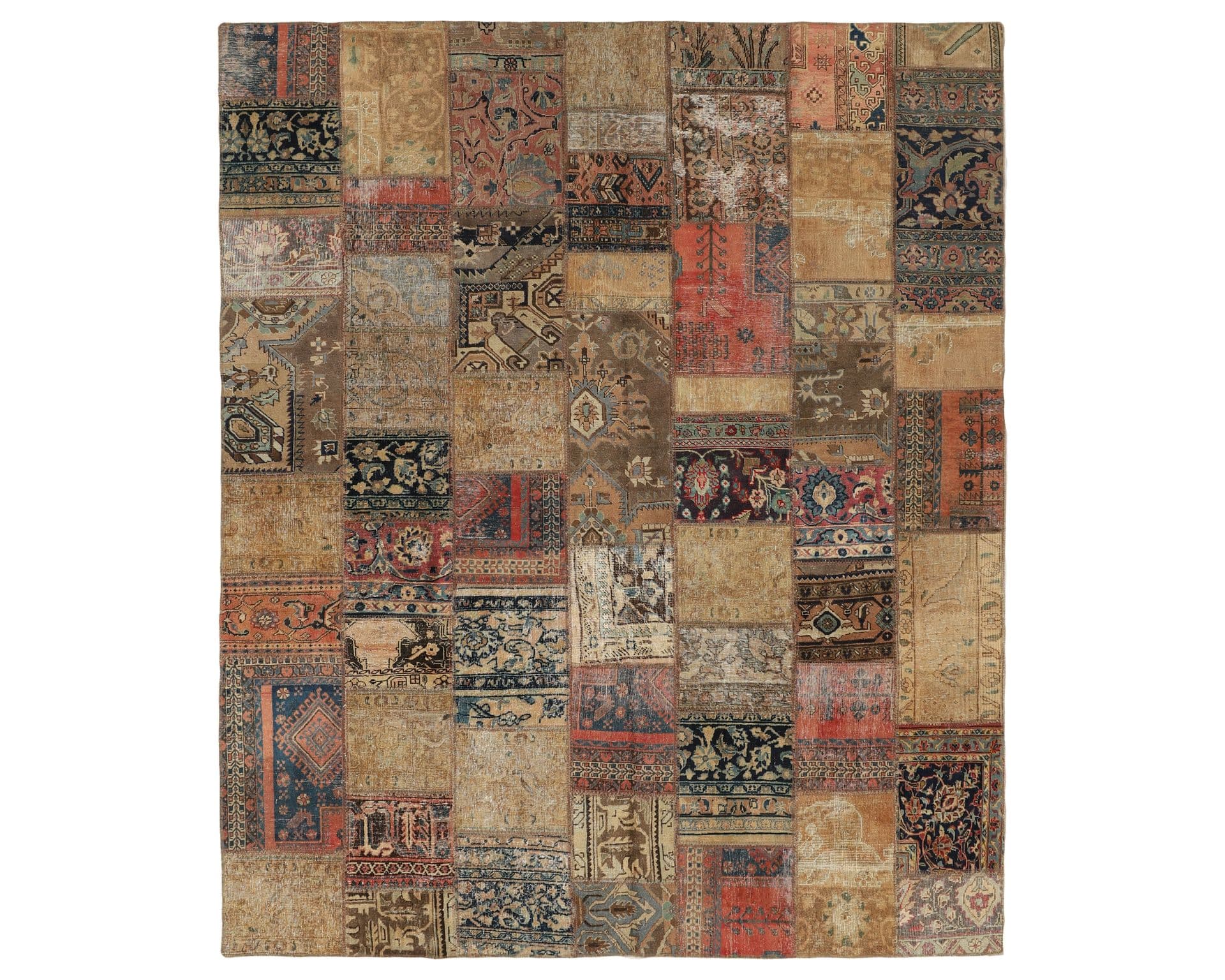 Vintage Patchwork orientalisk matta 254 x 308 cm