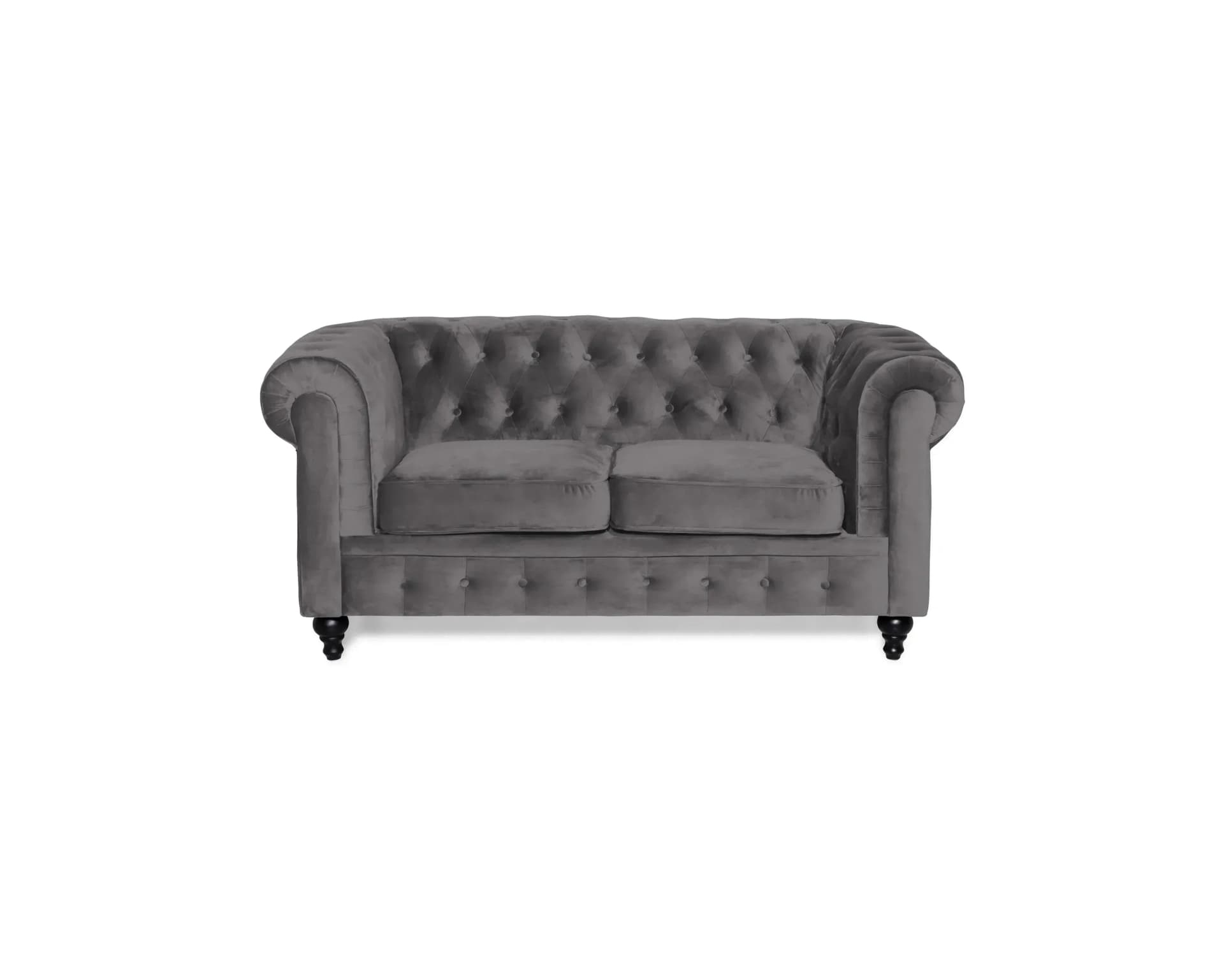 Chesterfield Lyx 2-sits grå