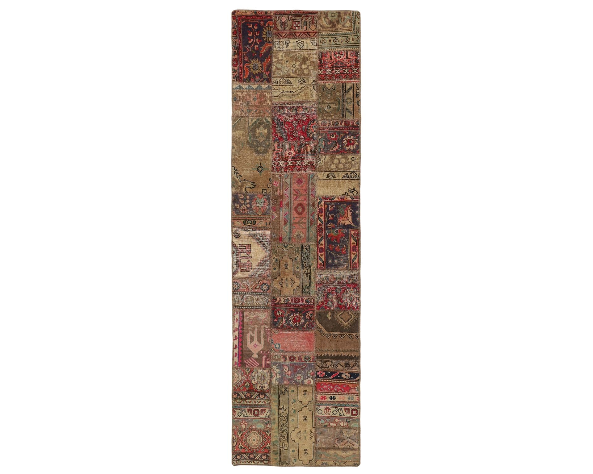 Vintage Patchwork orientalisk matta 85 x 306 cm
