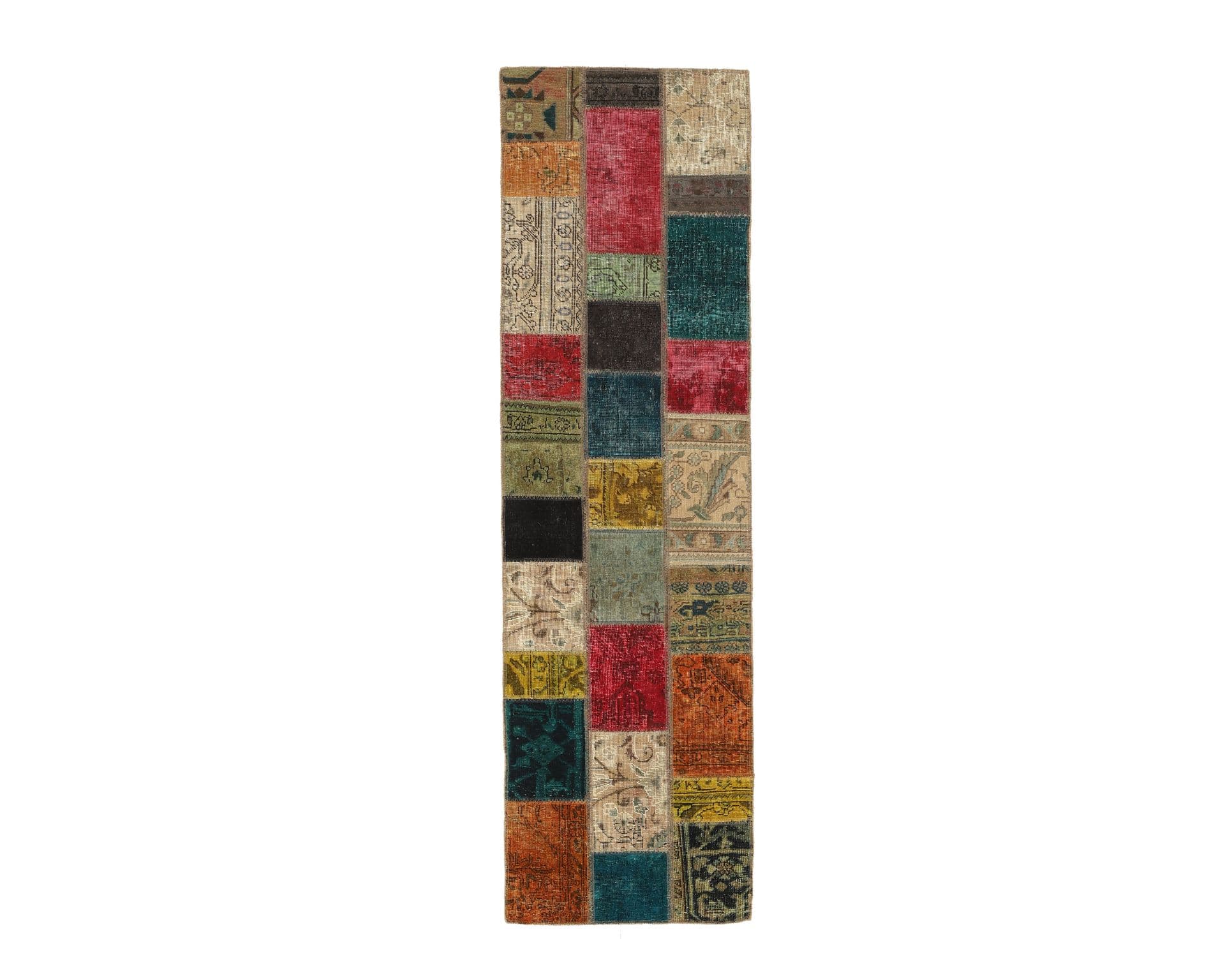 Vintage Patchwork orientalisk matta 75 x 260 cm
