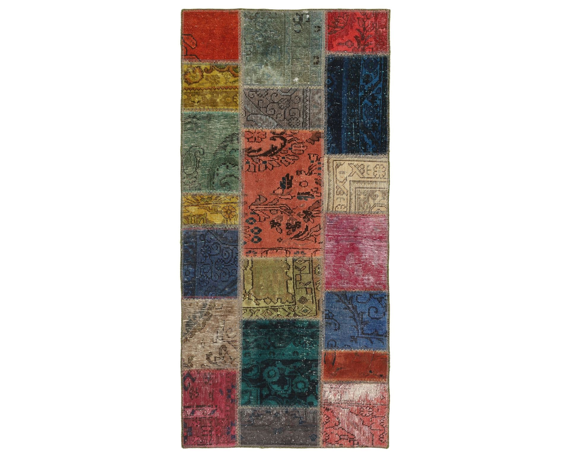 Vintage Patchwork orientalisk matta 76 x 156 cm