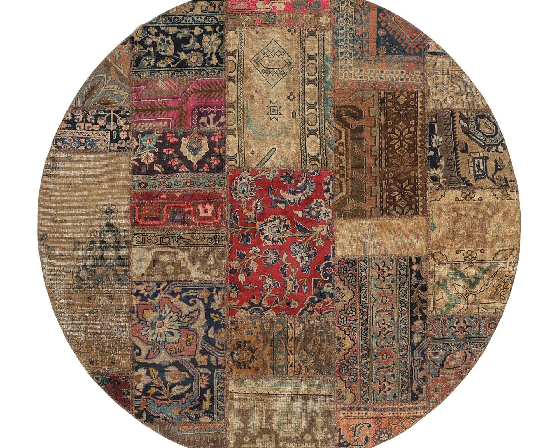 Vintage Patchwork orientalisk matta 200 x 200 cm