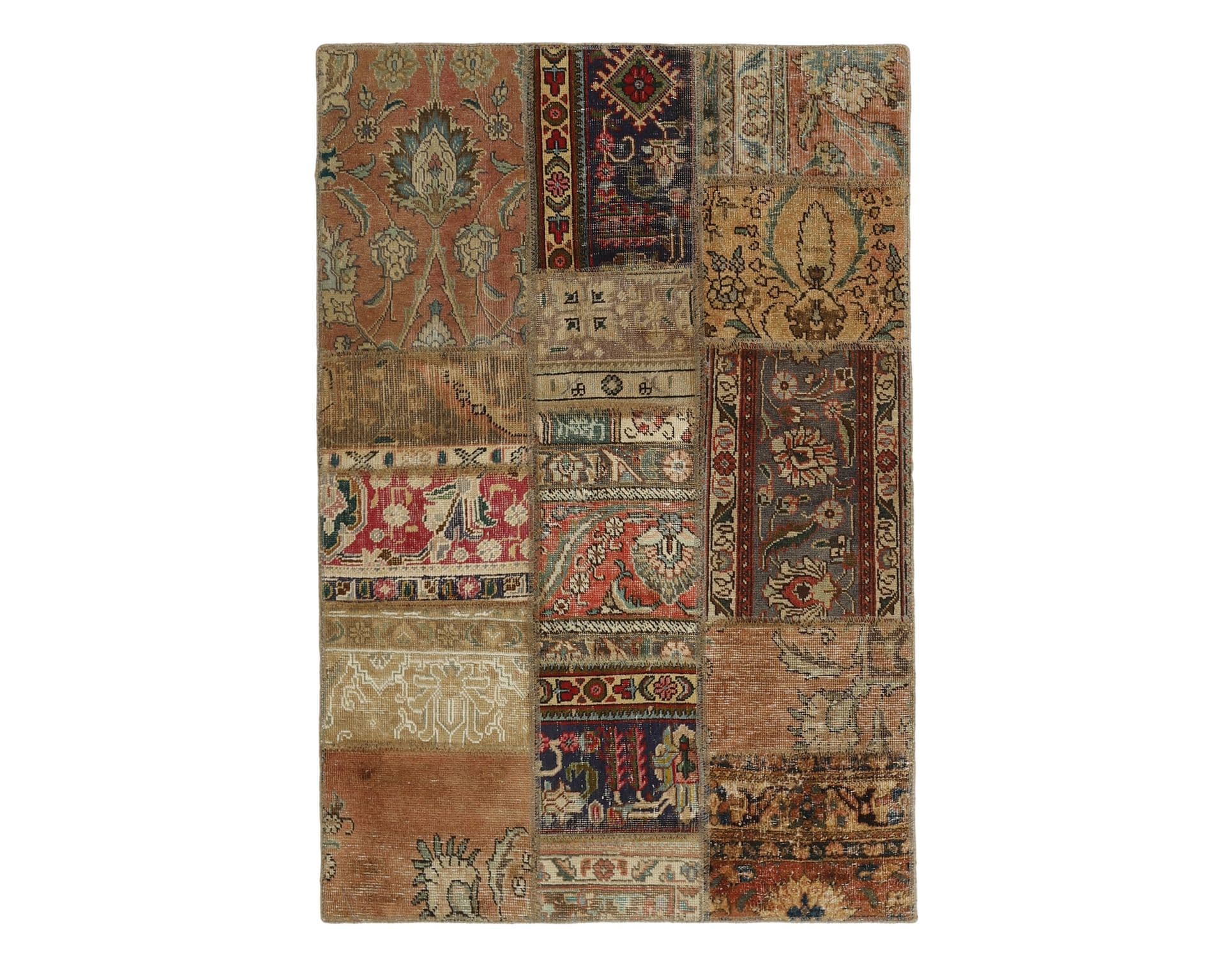 Vintage Patchwork orientalisk matta 106 x 154 cm