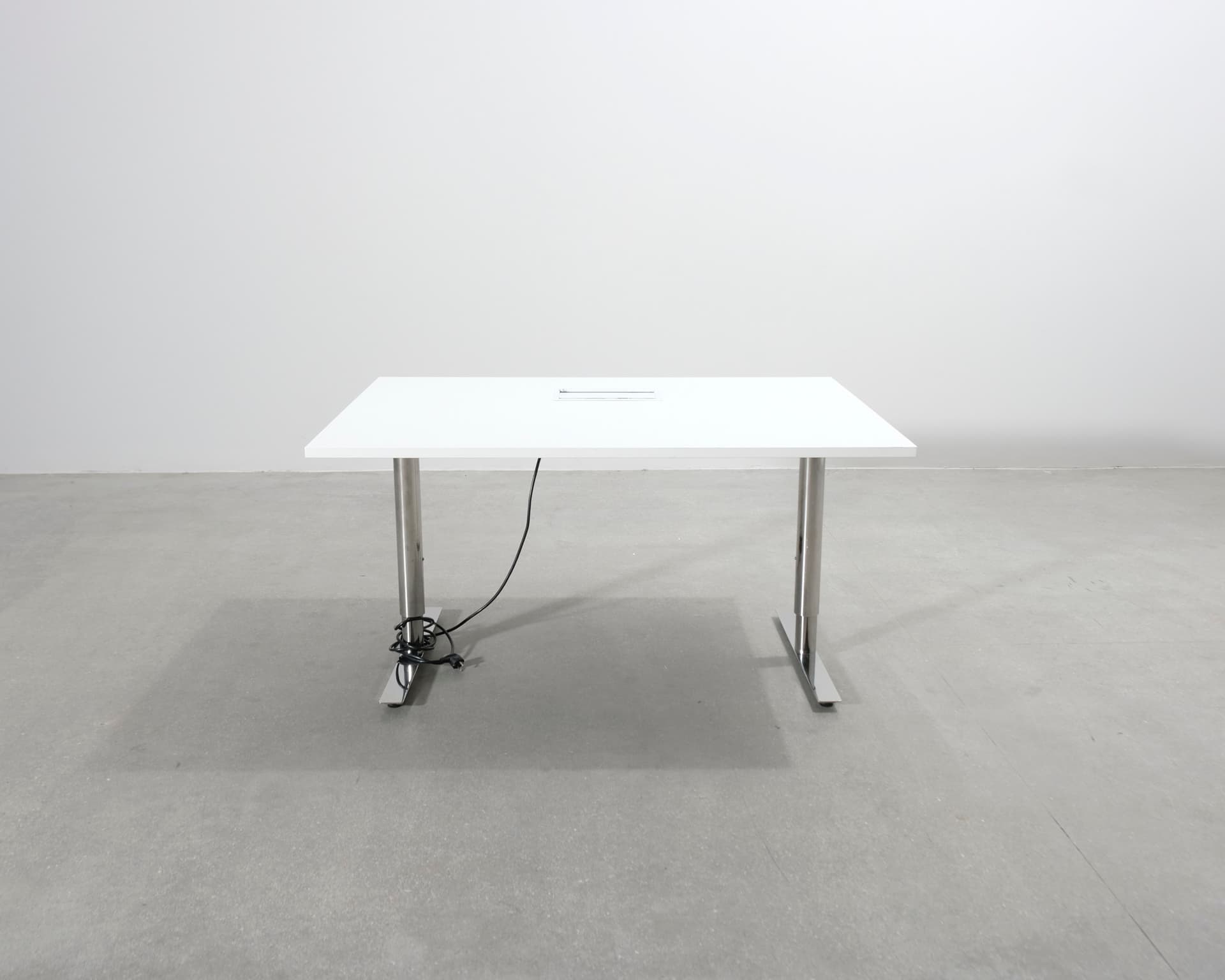 Konferensbord vit 100 x 140 cm