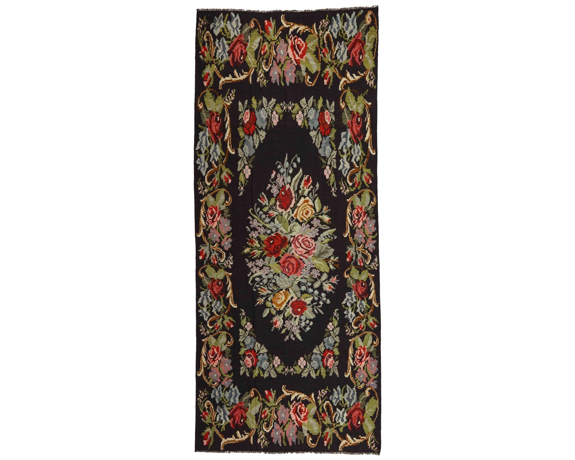Rose Kelim orientalisk matta 194 x 465 cm