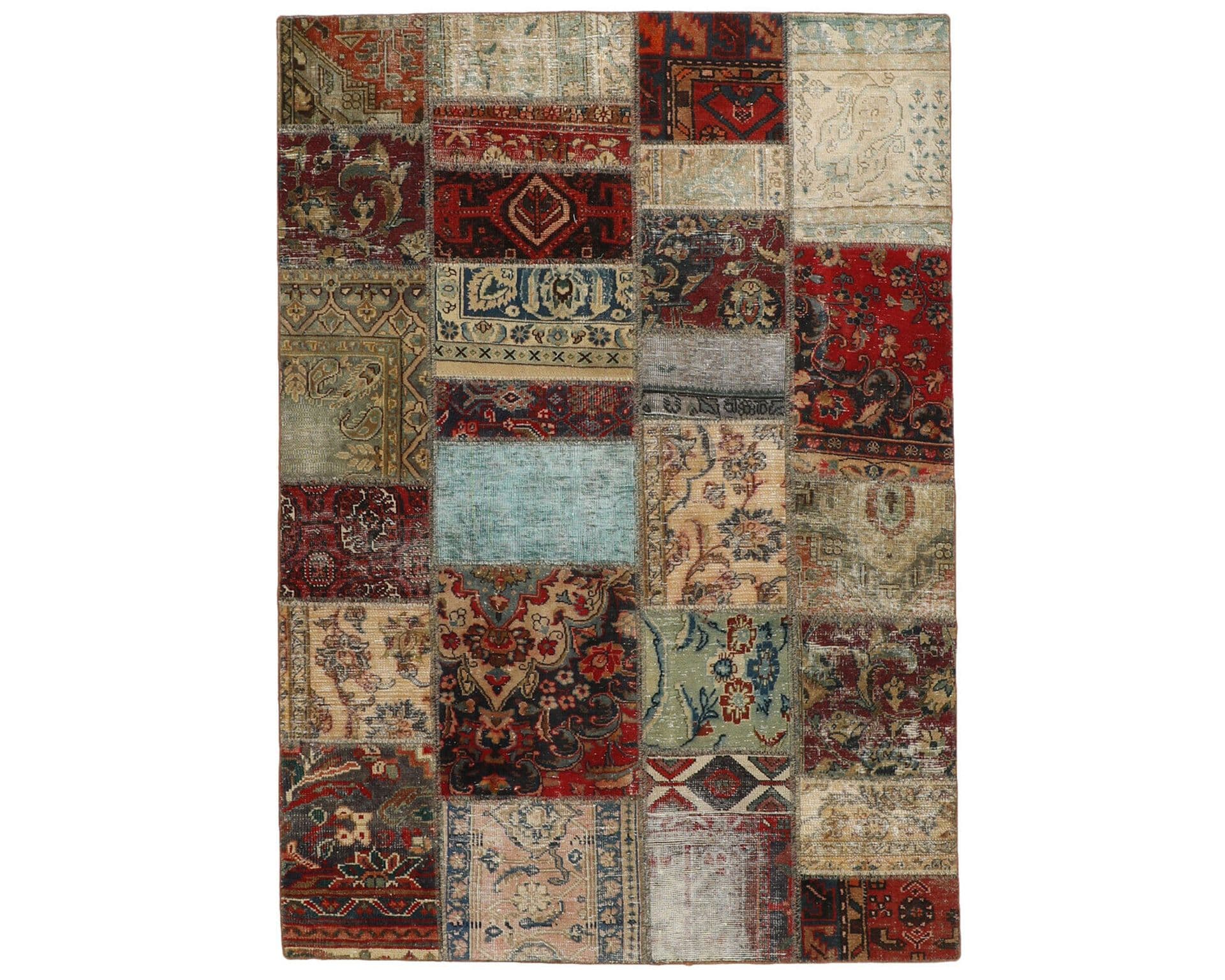 Vintage Patchwork orientalisk matta 143 x 203 cm