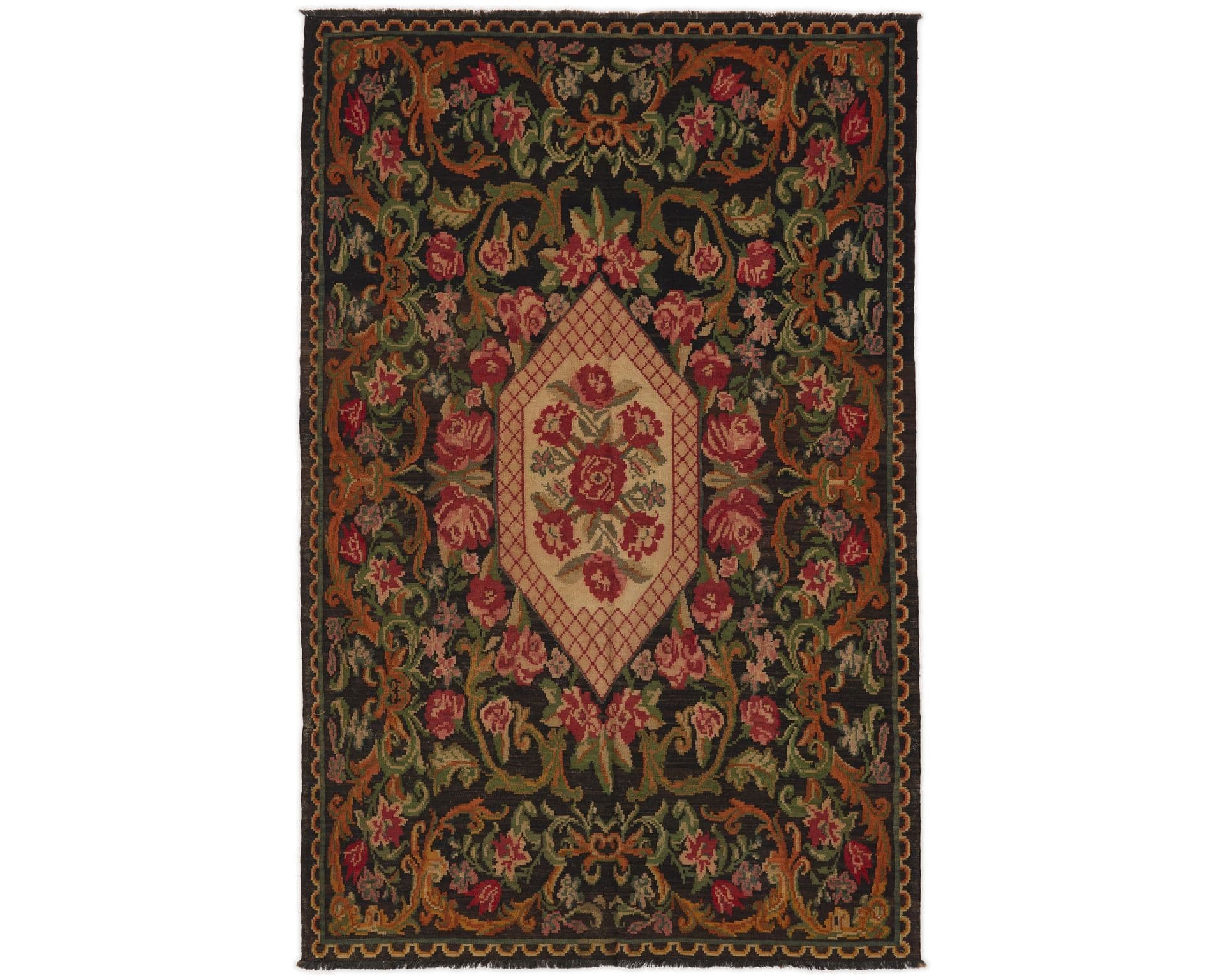 Rose Kelim orientalisk matta 195 x 297 cm