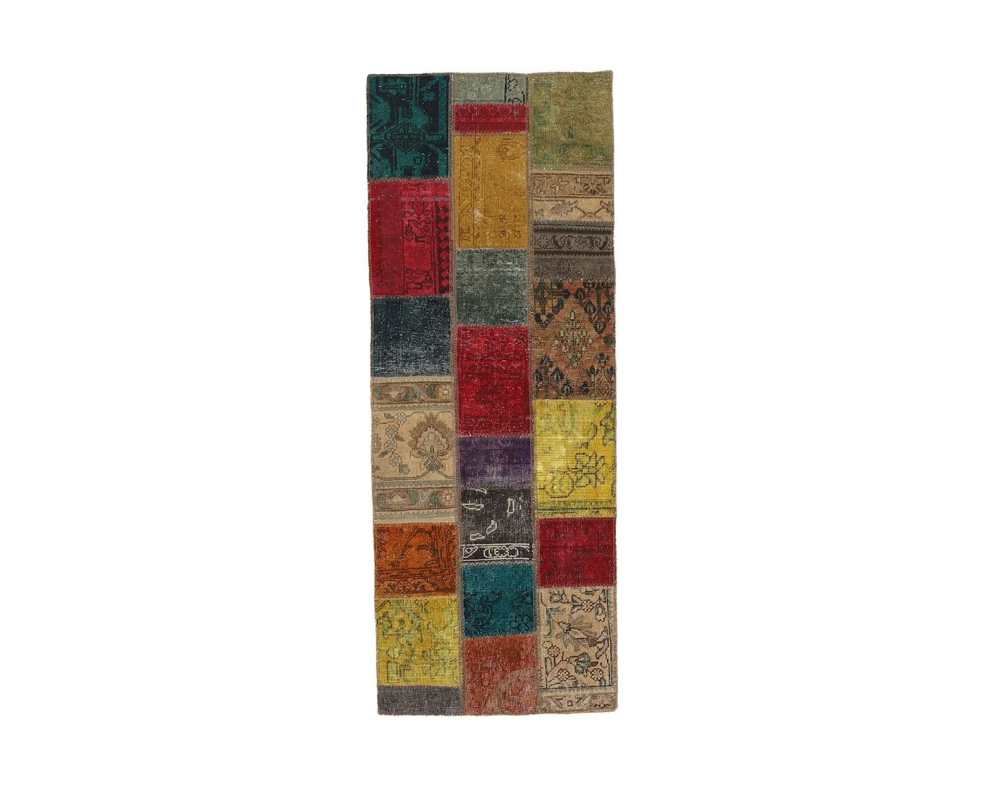 Vintage Patchwork orientalisk matta 77 x 206 cm
