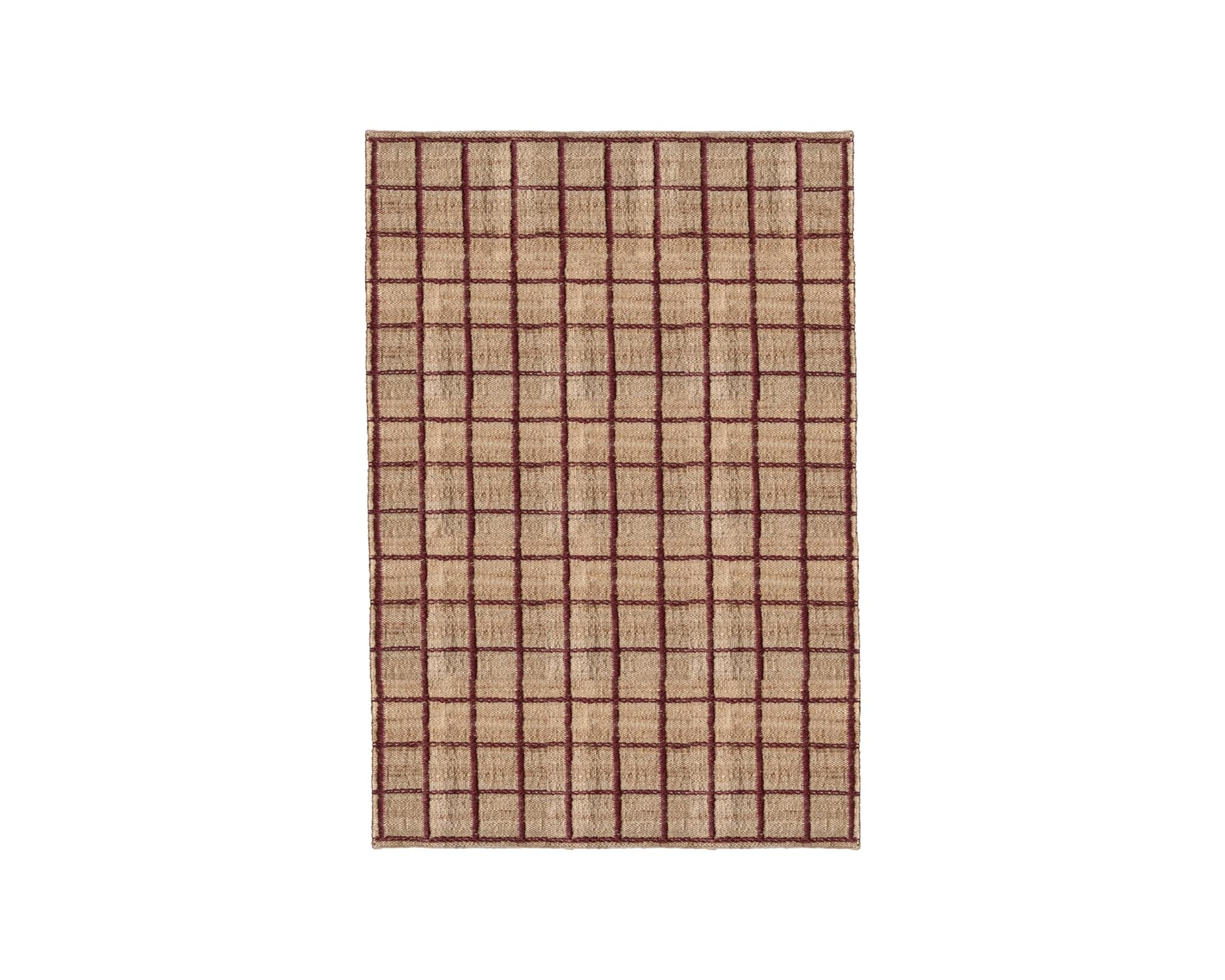 Layered Strata jute matta 140 x 200 cm Burgundy