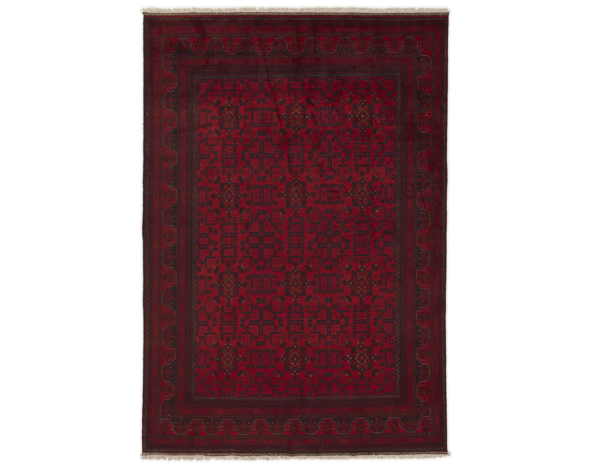 Old Afghan orientalisk matta 202 x 291 cm