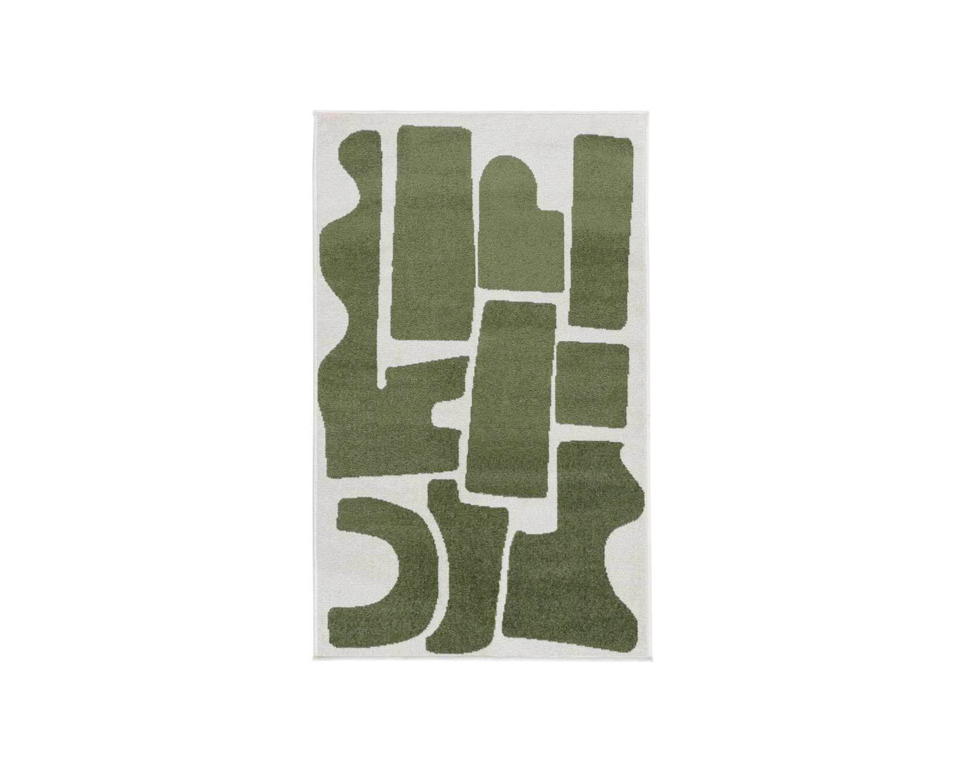 Rugvista Essential Contour matta 160 x 230 cm vit / grön