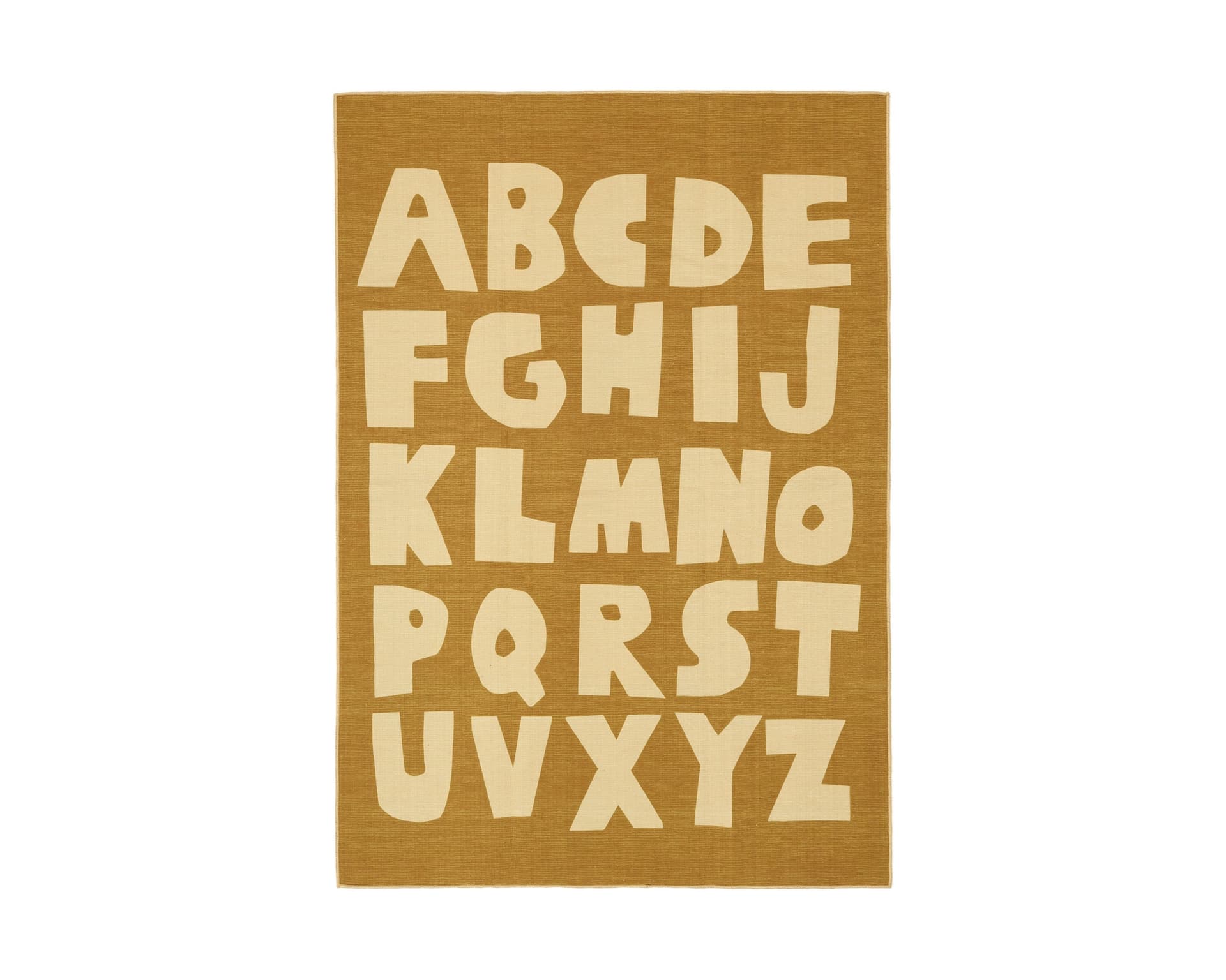 Rugvista Alphabet matta 100 x 160 cm gul