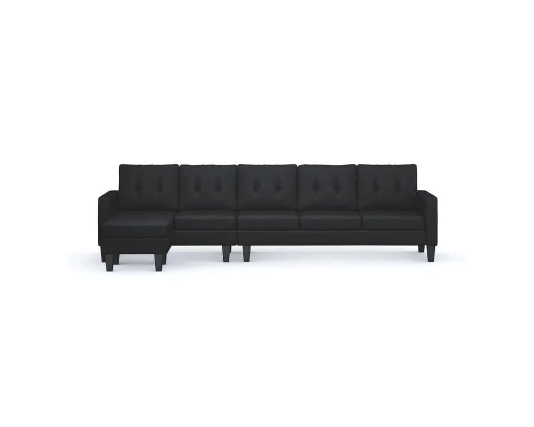 Vislanda 5-sits soffa med divan svart