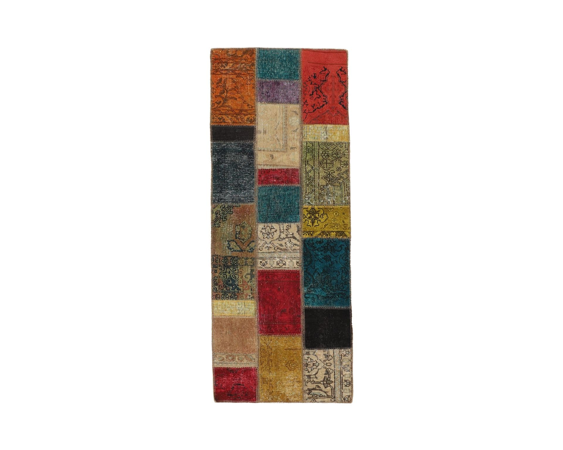 Vintage Patchwork orientalisk matta 76 x 205 cm
