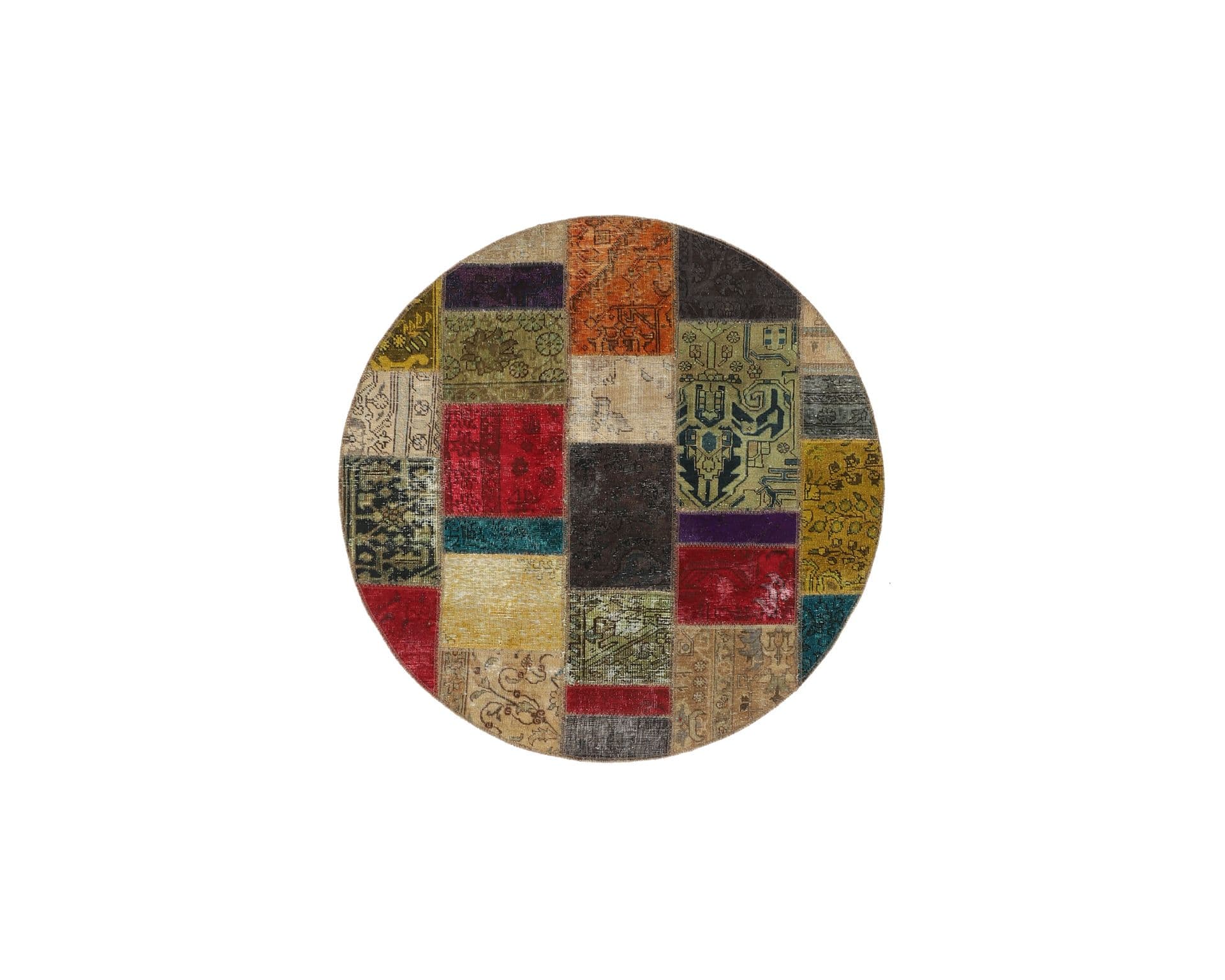 Vintage Patchwork orientalisk matta 150 x 150 cm