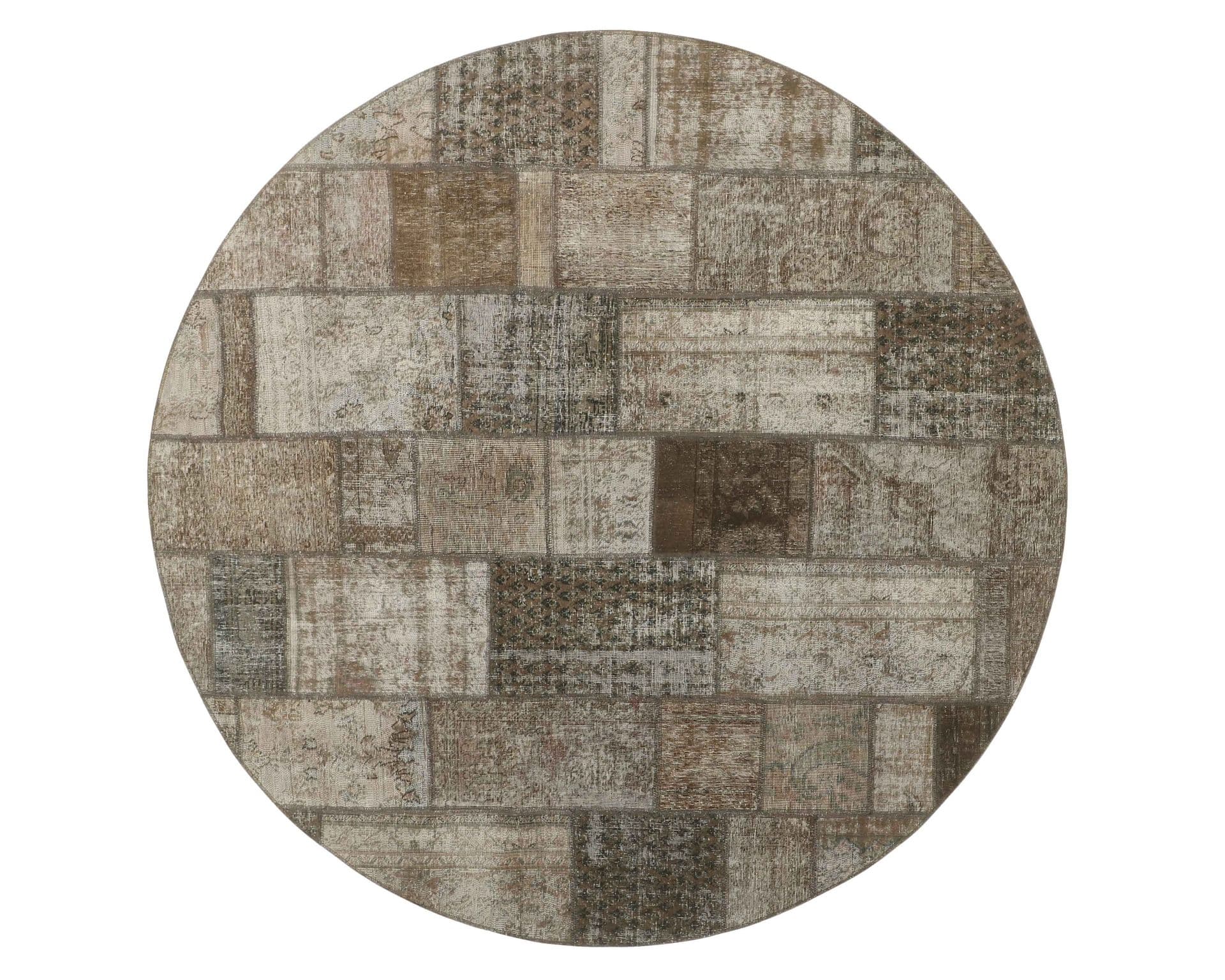 Vintage Patchwork orientalisk matta ø 250 cm