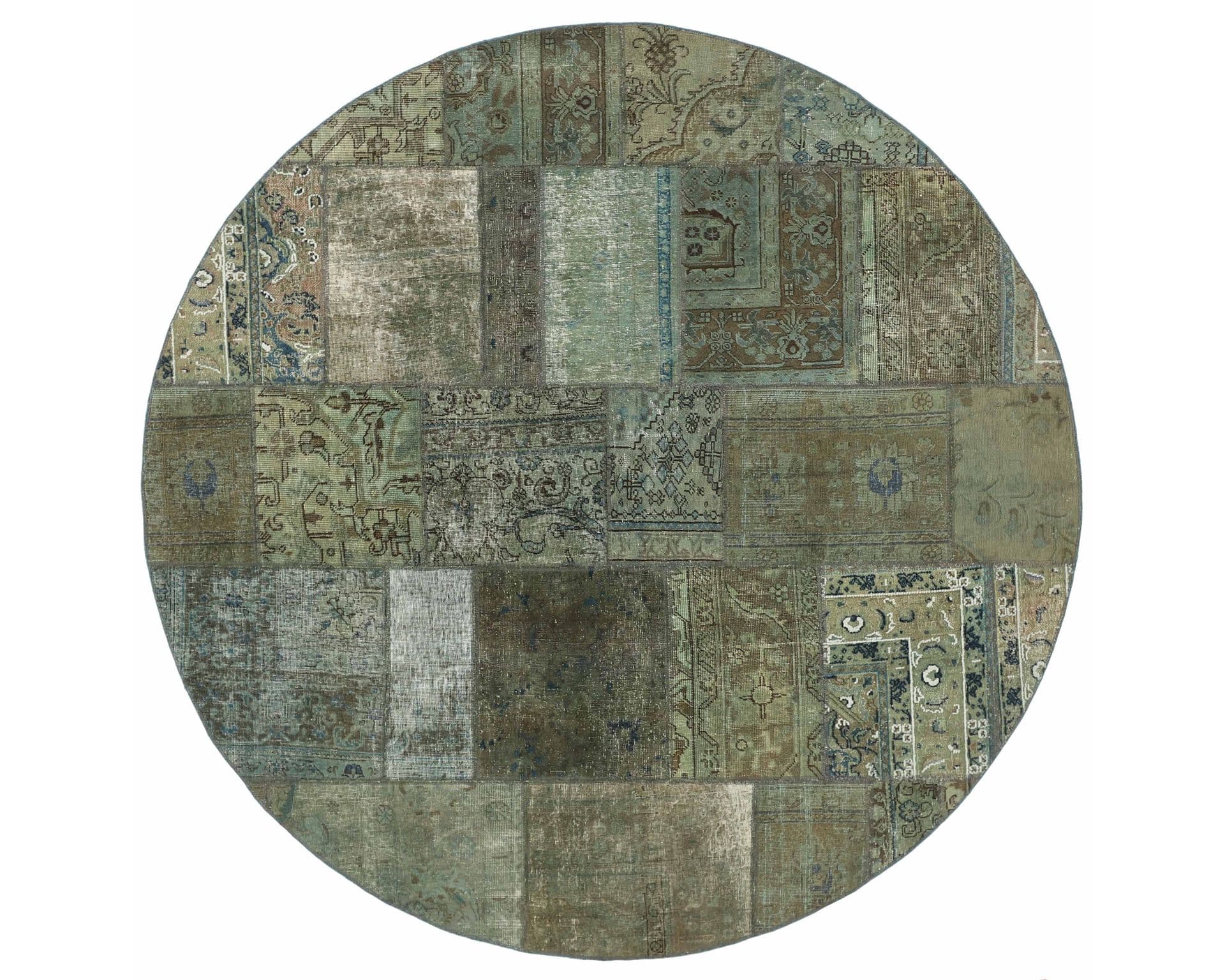 Vintage Patchwork orientalisk matta ø 250 cm