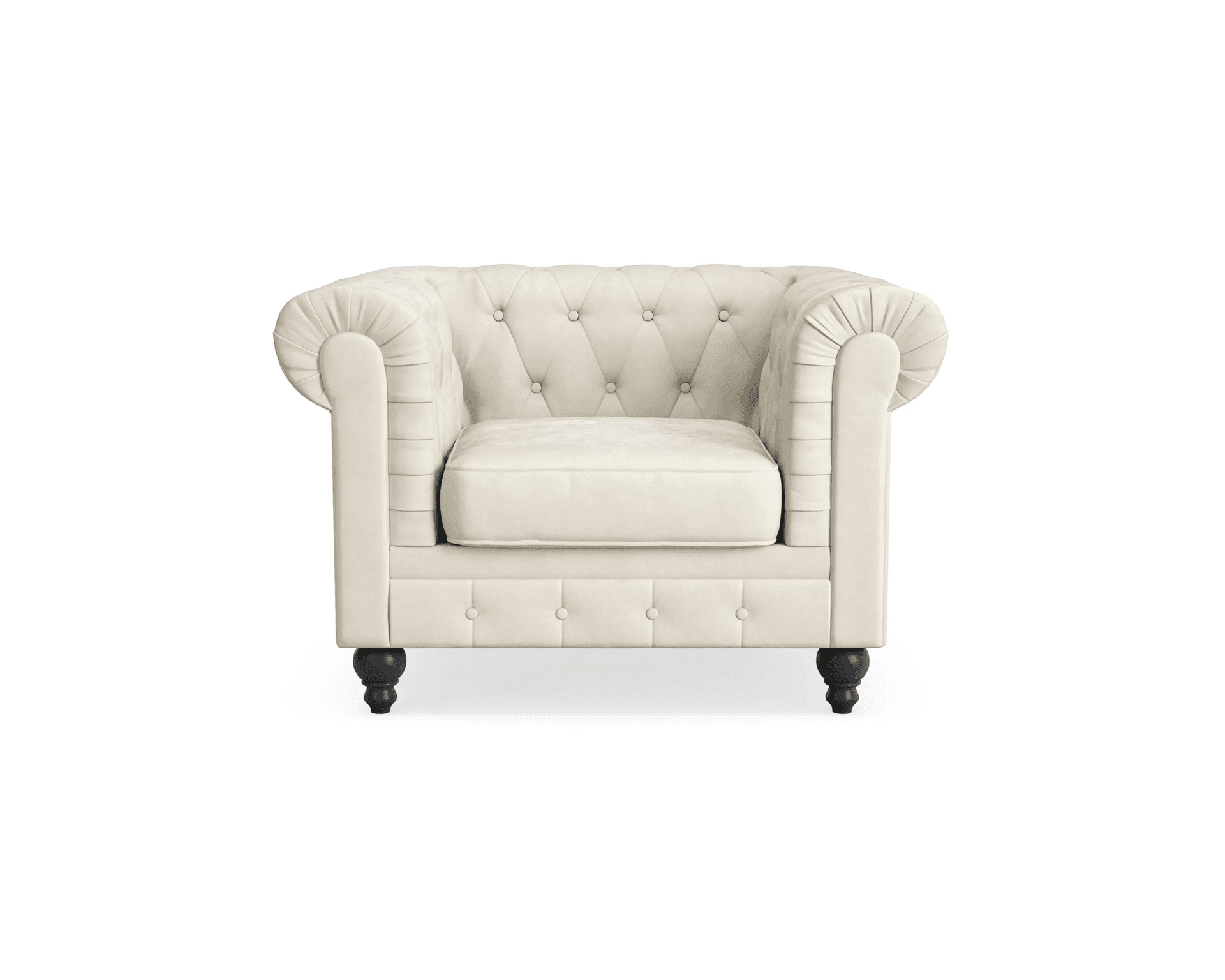 Manor House Chesterfield Lyx fåtölj beige