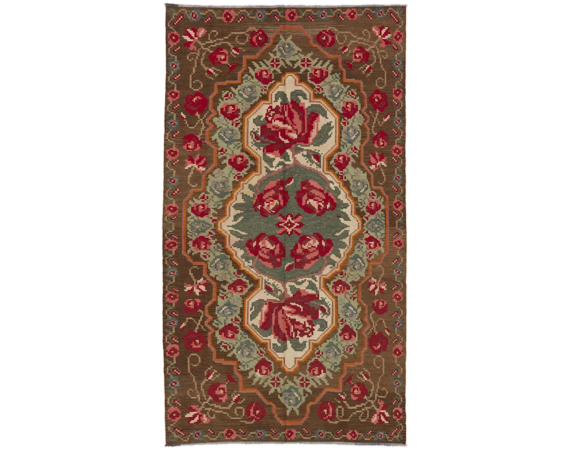 Rose Kelim orientalisk matta 183 x 326 cm