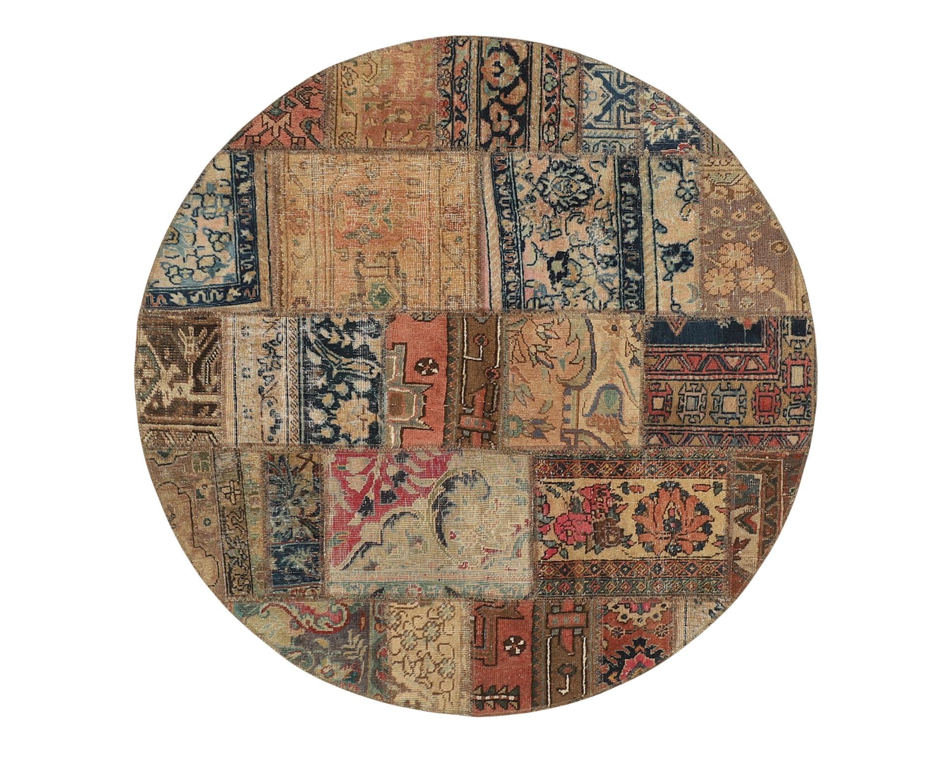 Vintage Patchwork orientalisk matta 150 x 150 cm