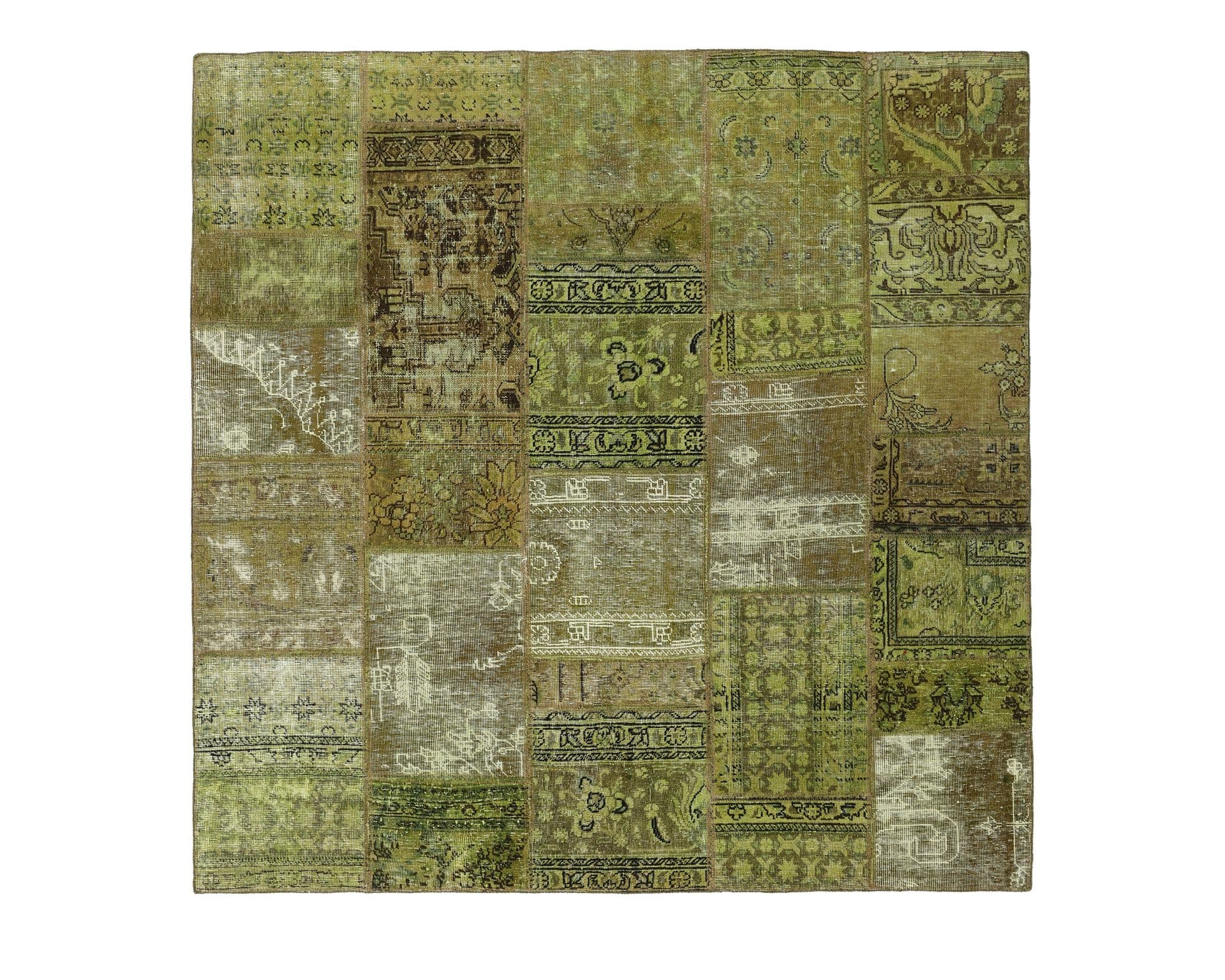 Vintage Patchwork orientalisk matta 202 x 202 cm