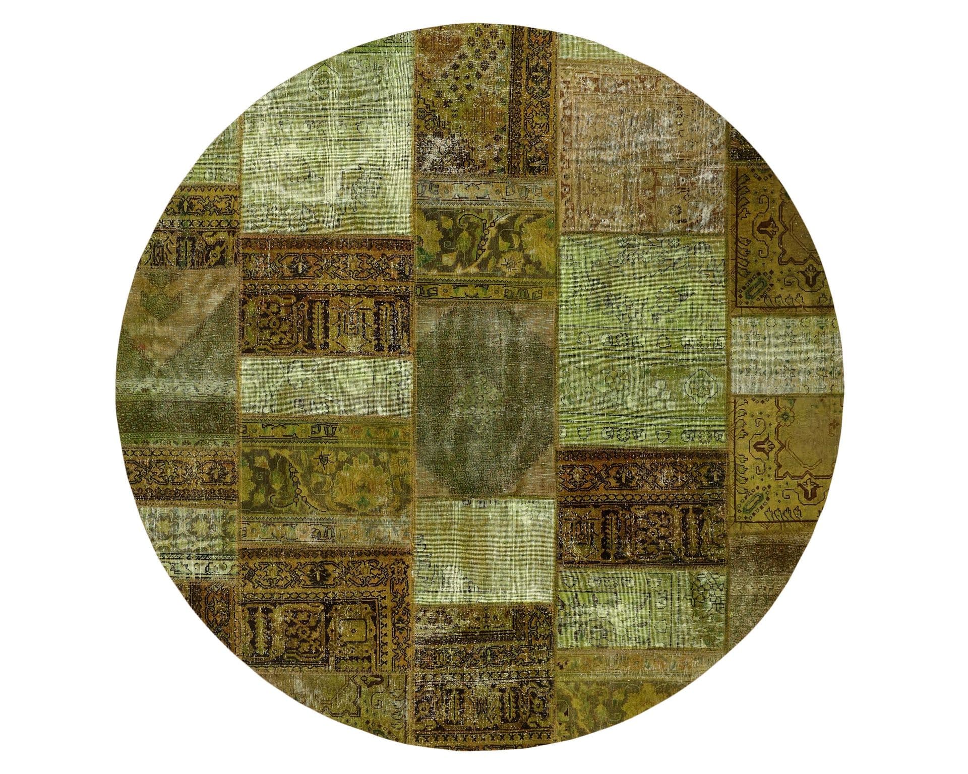 Vintage Patchwork orientalisk matta ø 250 cm