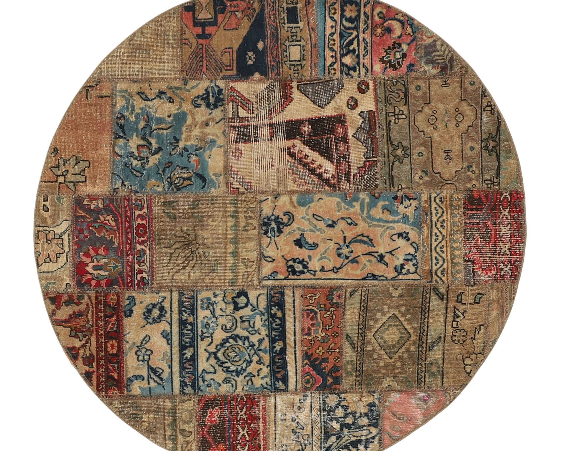 Vintage Patchwork orientalisk matta 150 x 150 cm