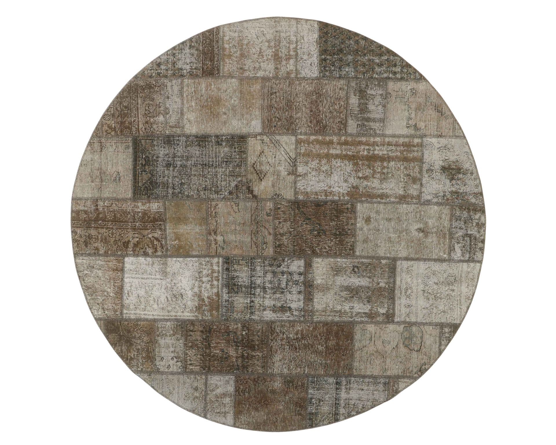 Vintage Patchwork orientalisk matta ø 250 cm