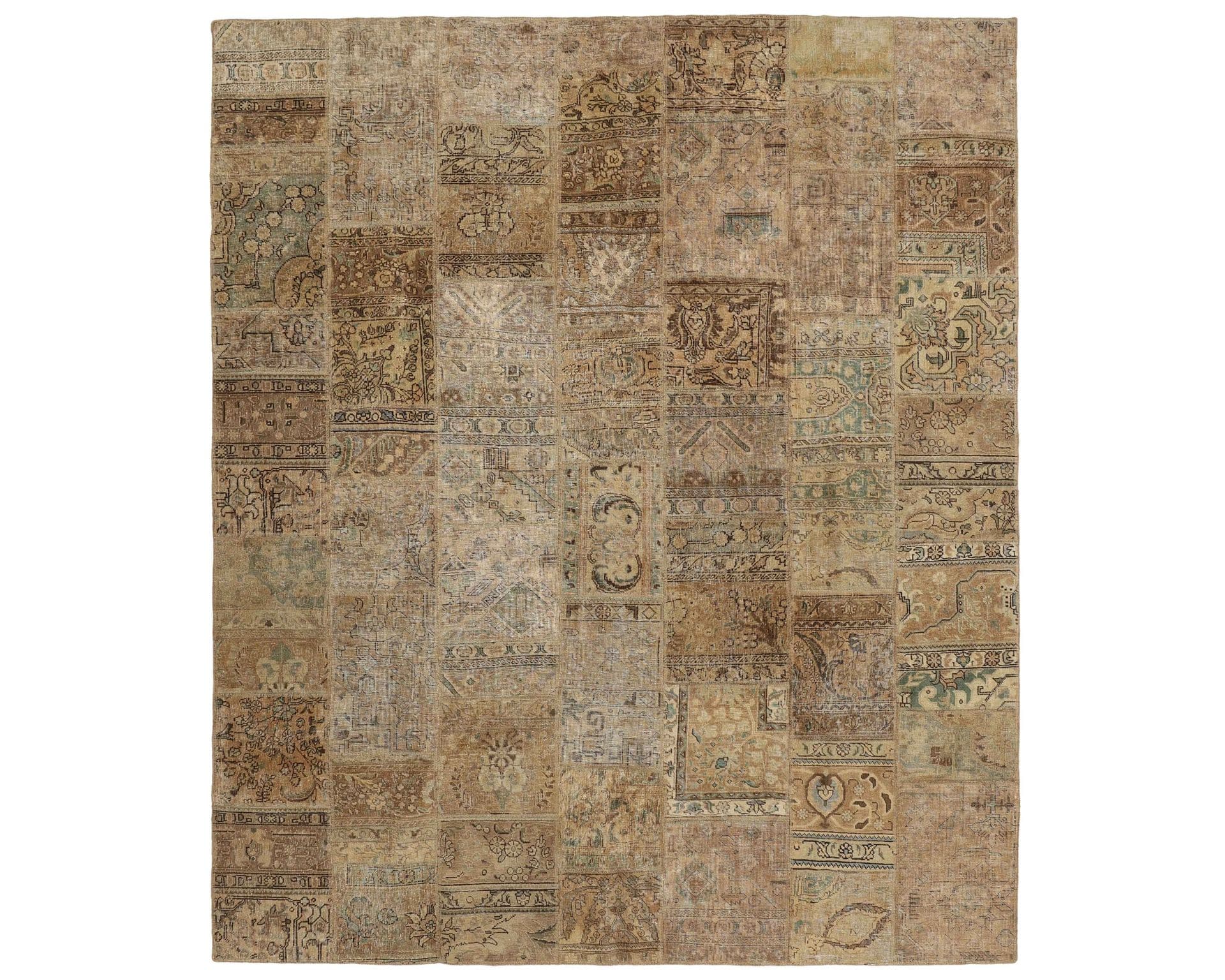 Vintage Patchwork orientalisk matta 255 x 310 cm