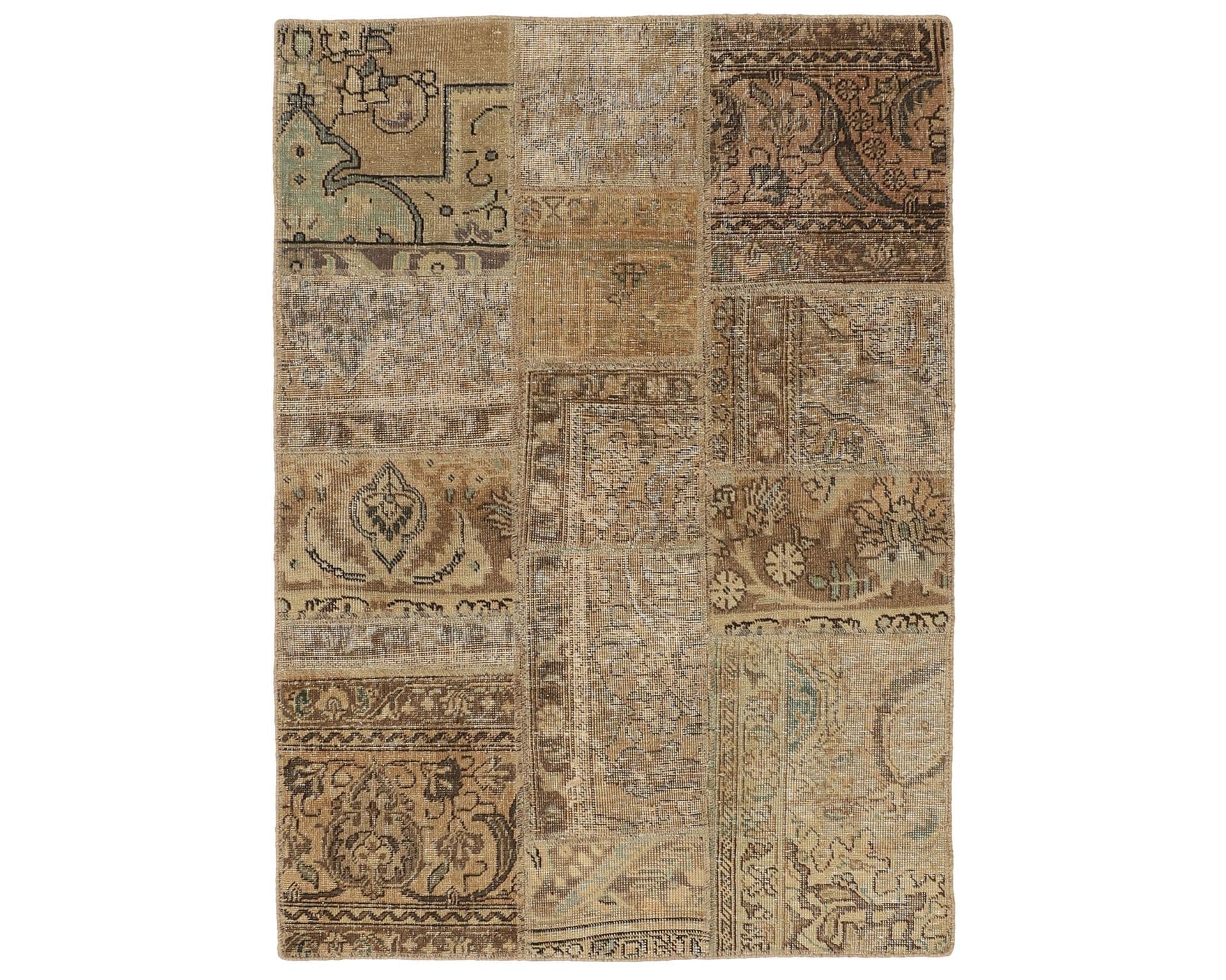 Vintage Patchwork orientalisk matta 106 x 151 cm