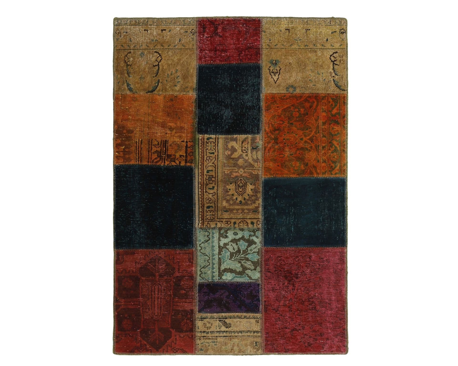 Vintage Patchwork orientalisk matta 105 x 150 cm