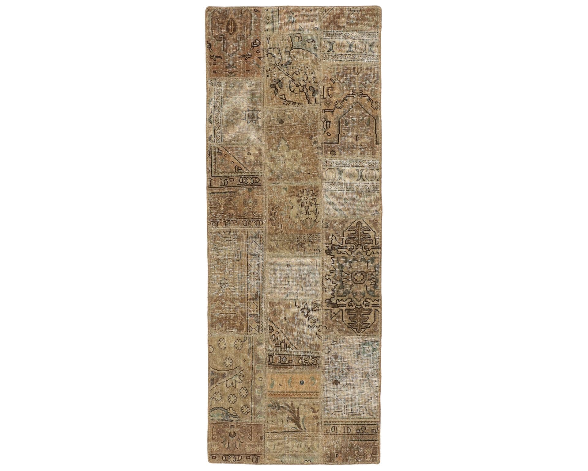 Vintage Patchwork orientalisk matta 76 x 204 cm