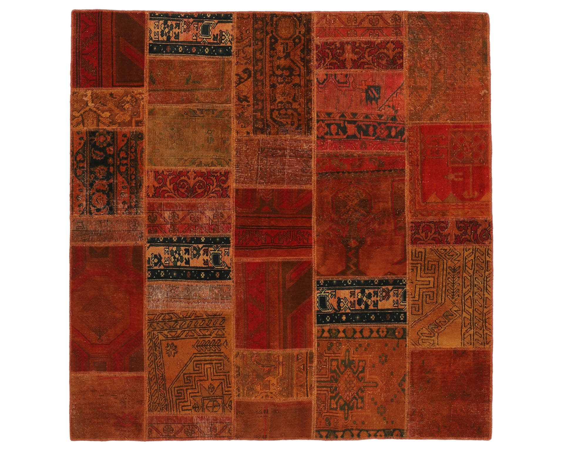 Vintage Patchwork orientalisk matta 205 x 205 cm
