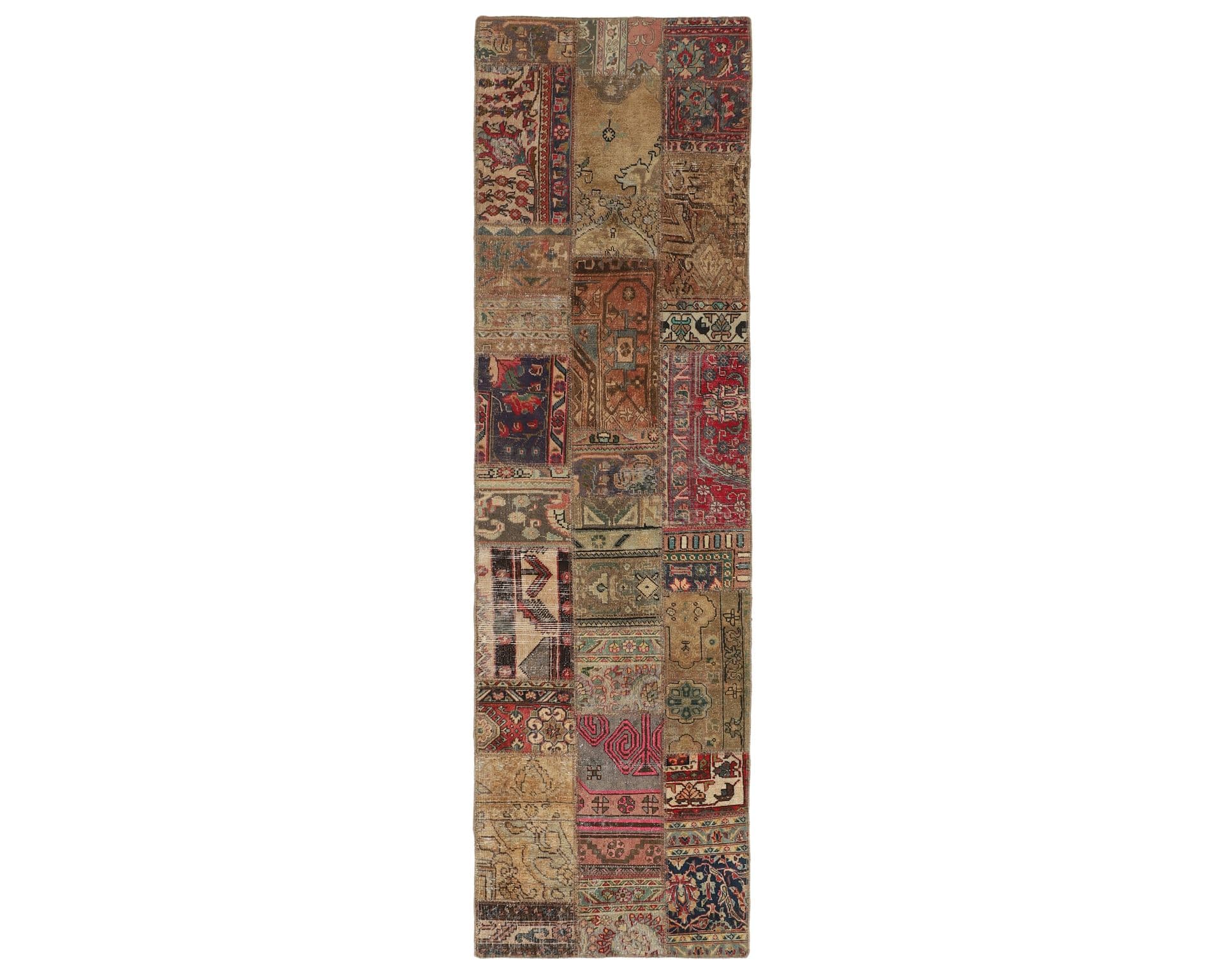 Vintage Patchwork orientalisk matta 85 x 309 cm