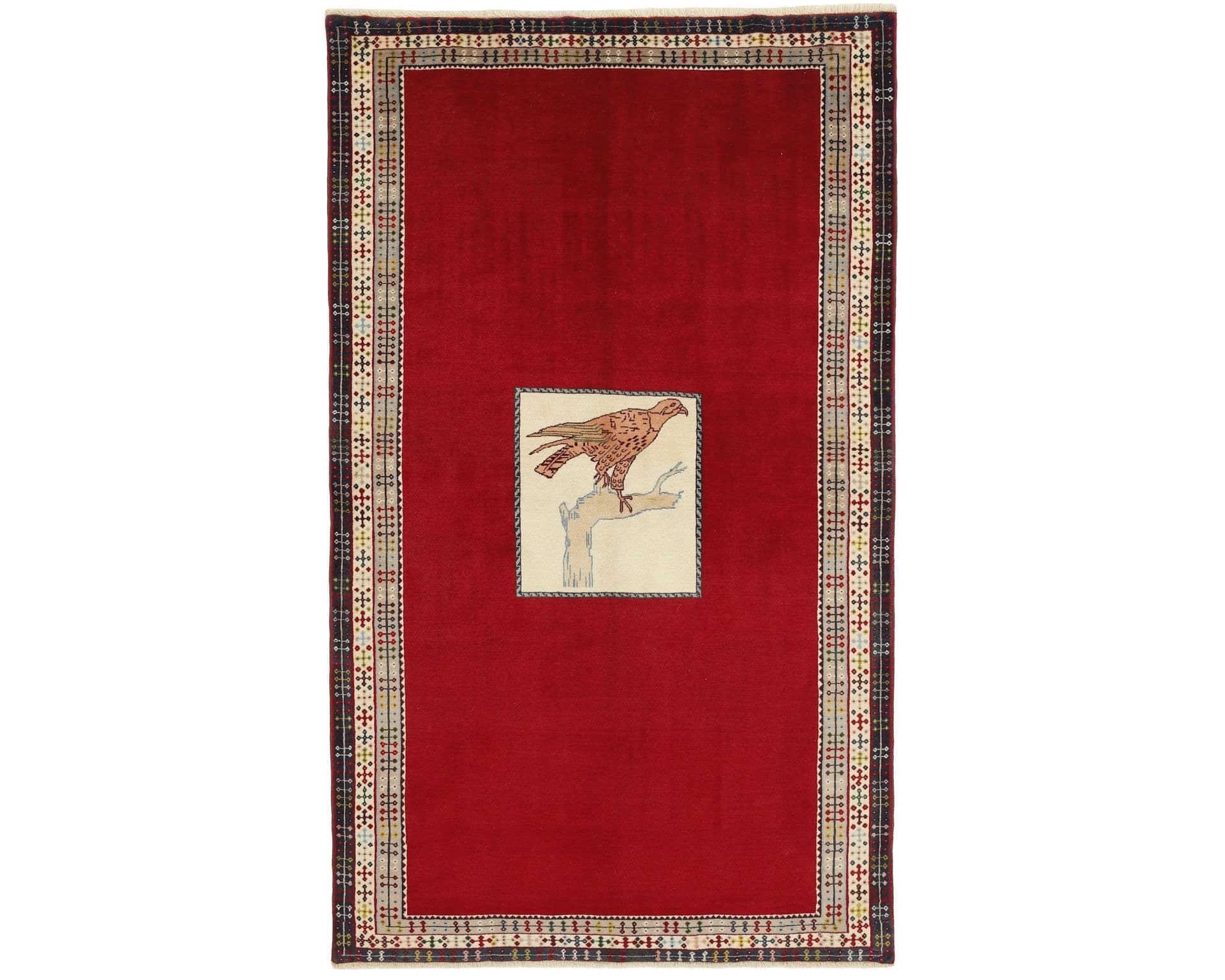 Old Figural Kashghai orientalisk matta 137 x 230 cm