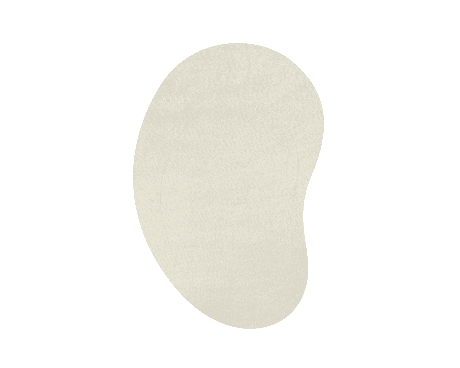 Layered Residue ullmatta 180 x 270 cm Bone White