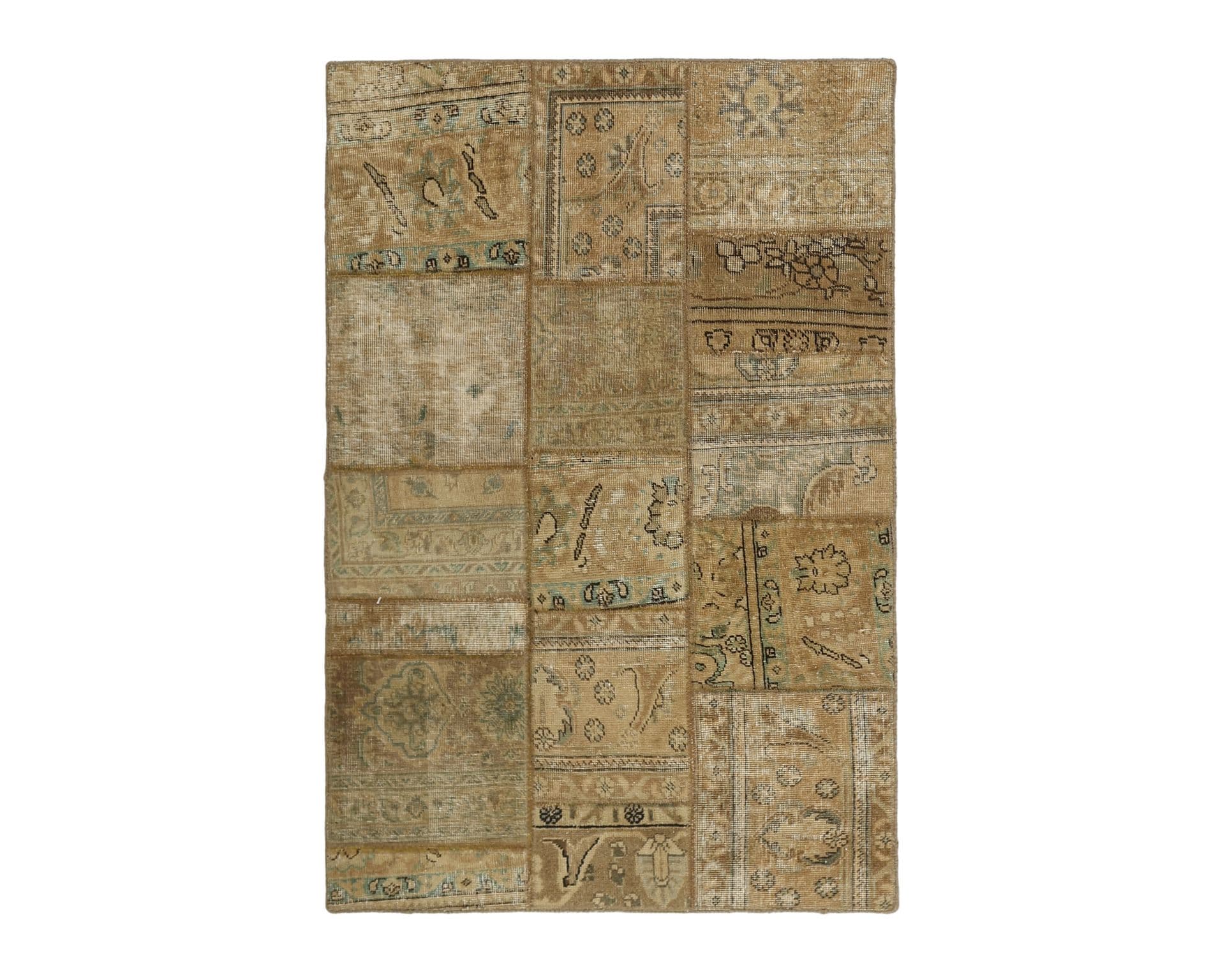 Vintage Patchwork orientalisk matta 107 x 157 cm