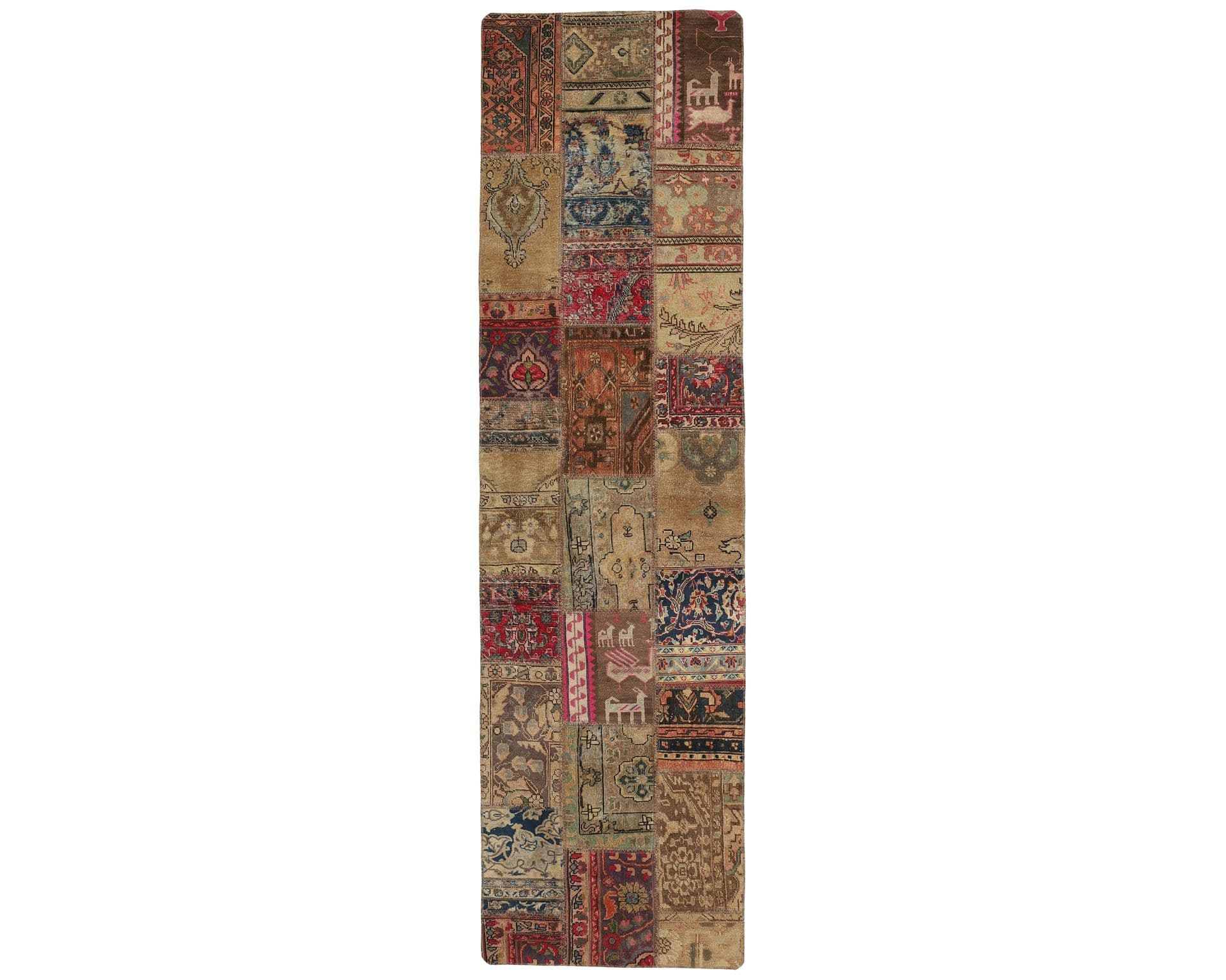 Vintage Patchwork orientalisk matta 84 x 314 cm