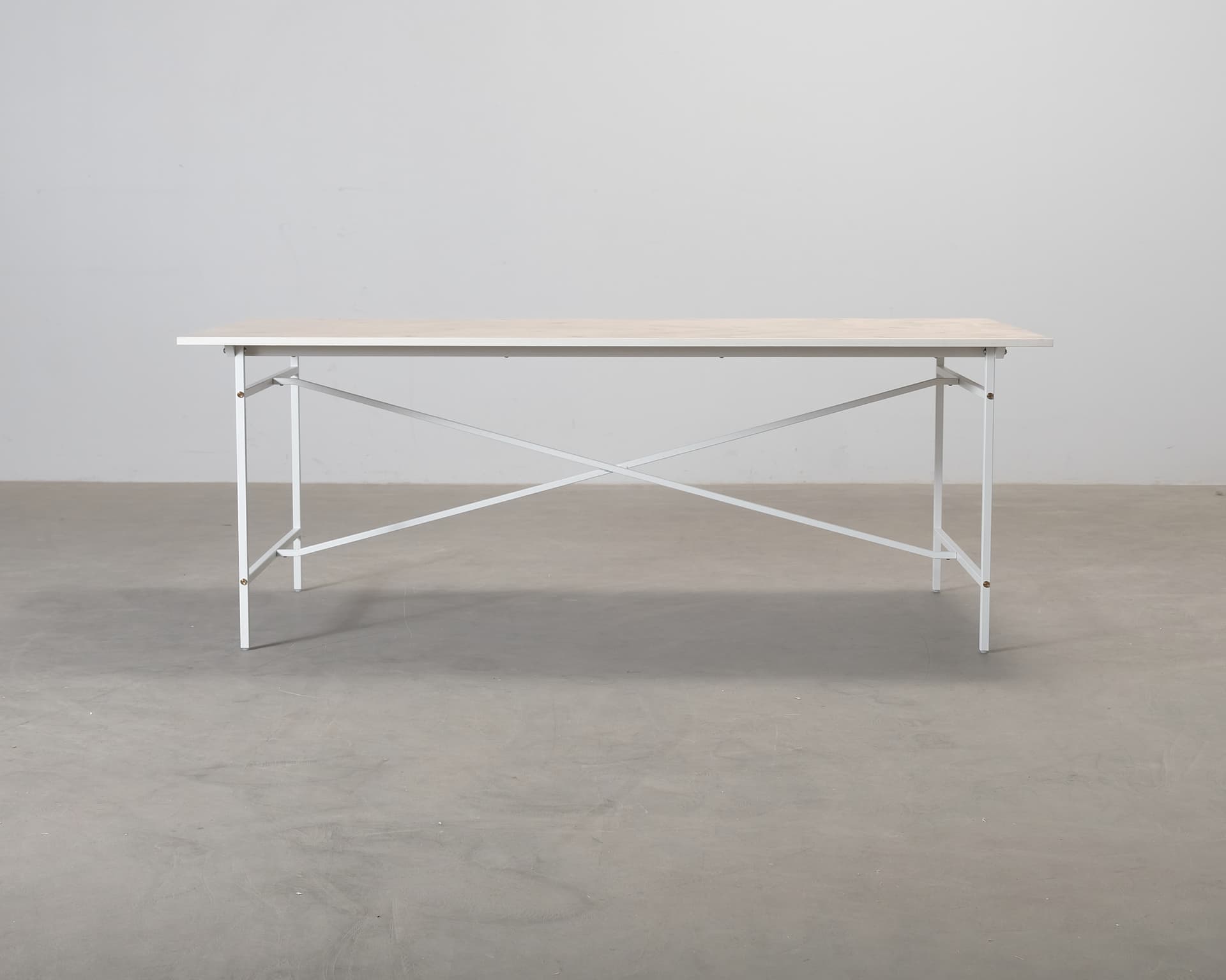 FeelDesign Cliff matbord 200 cm vit / ek