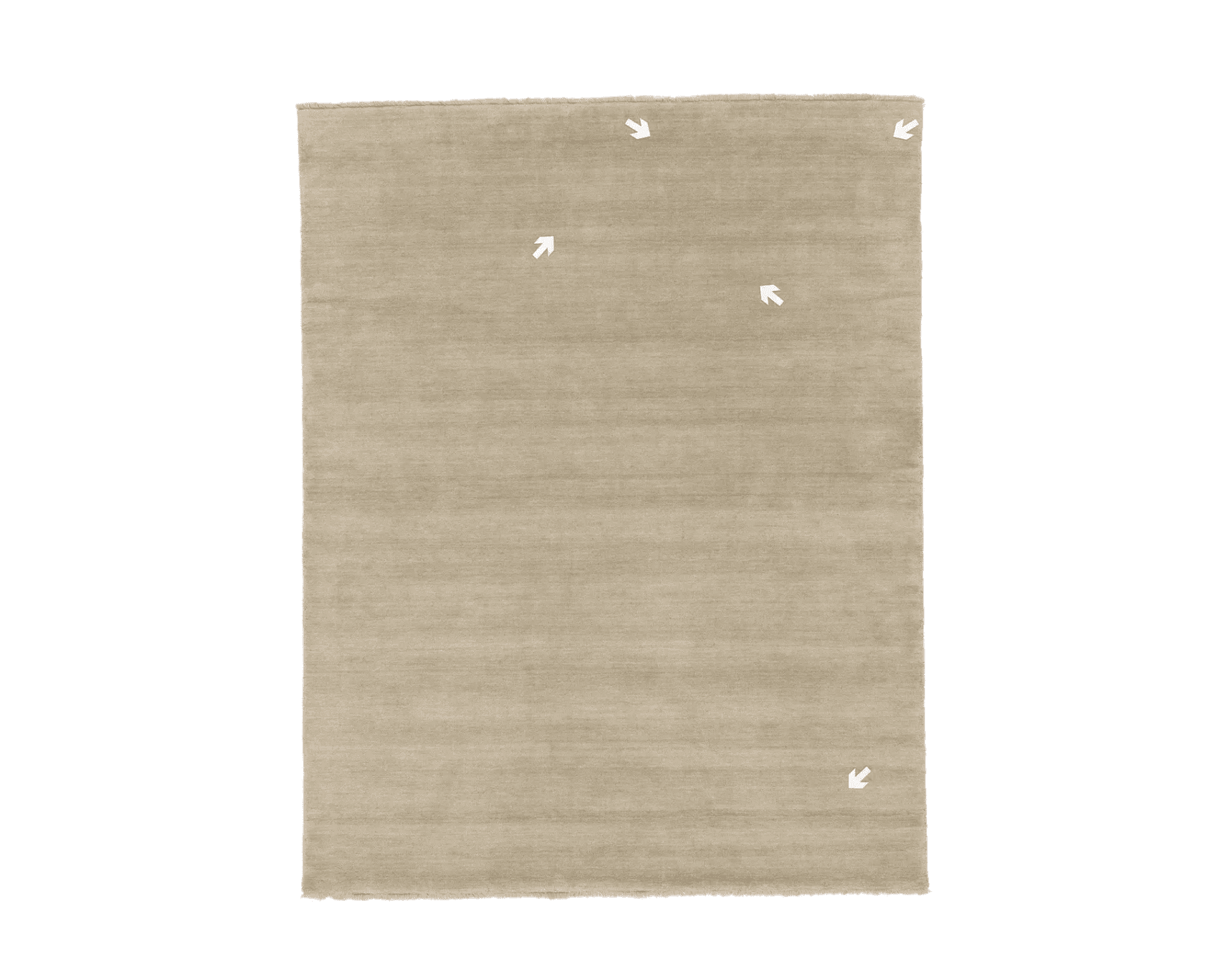 Rugvista Premium Handloom Fringes ullmatta 200 x 250 cm greige