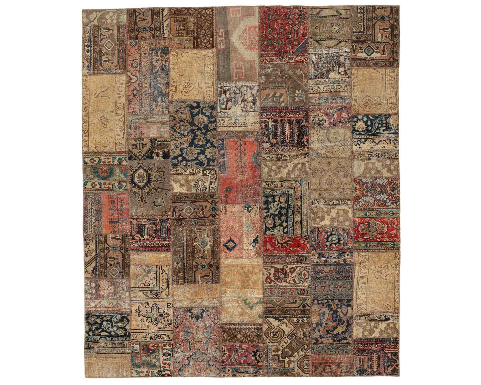 Vintage Patchwork orientalisk matta 256 x 309 cm