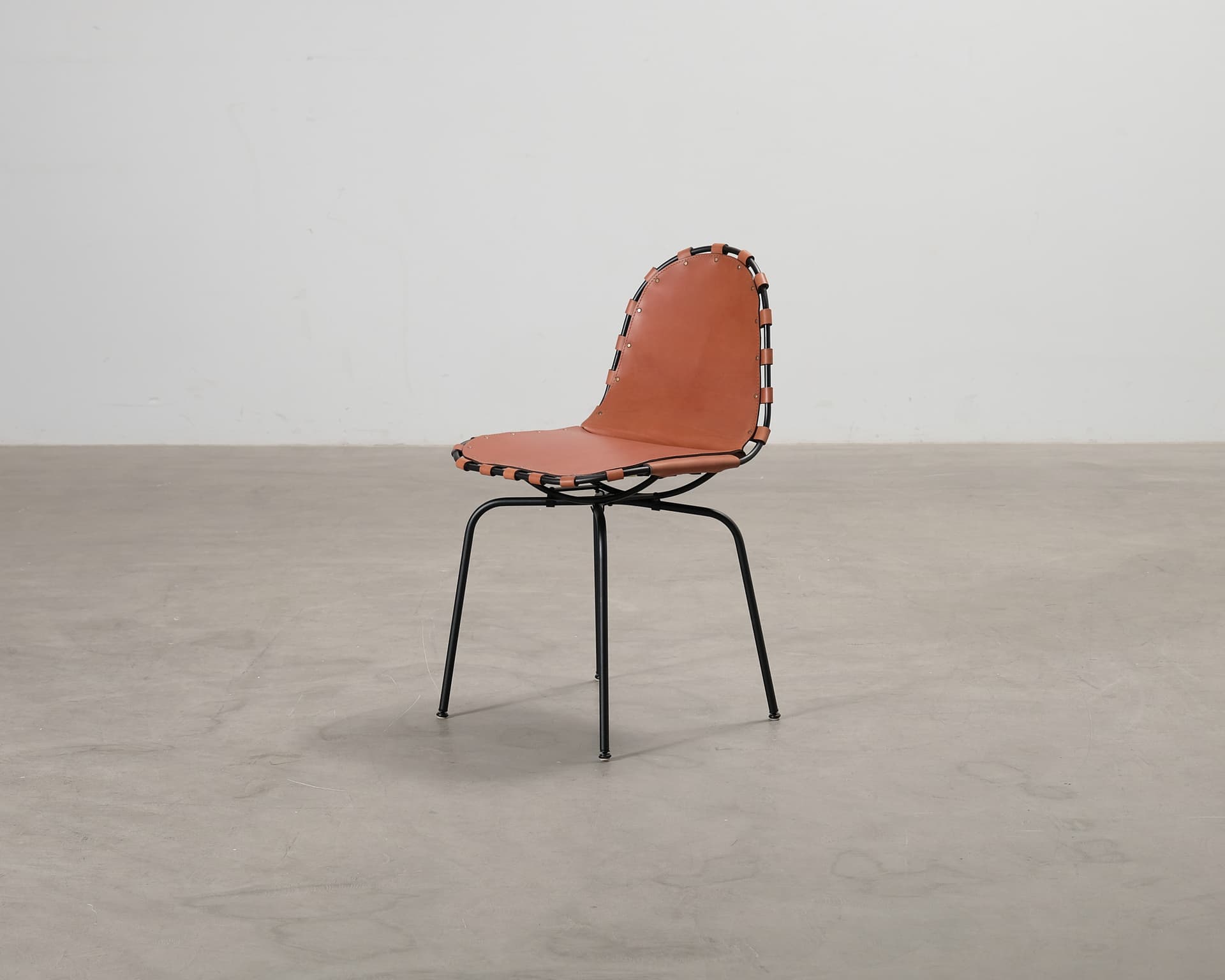 OX Denmarq Stretch stol cognacläder / svart