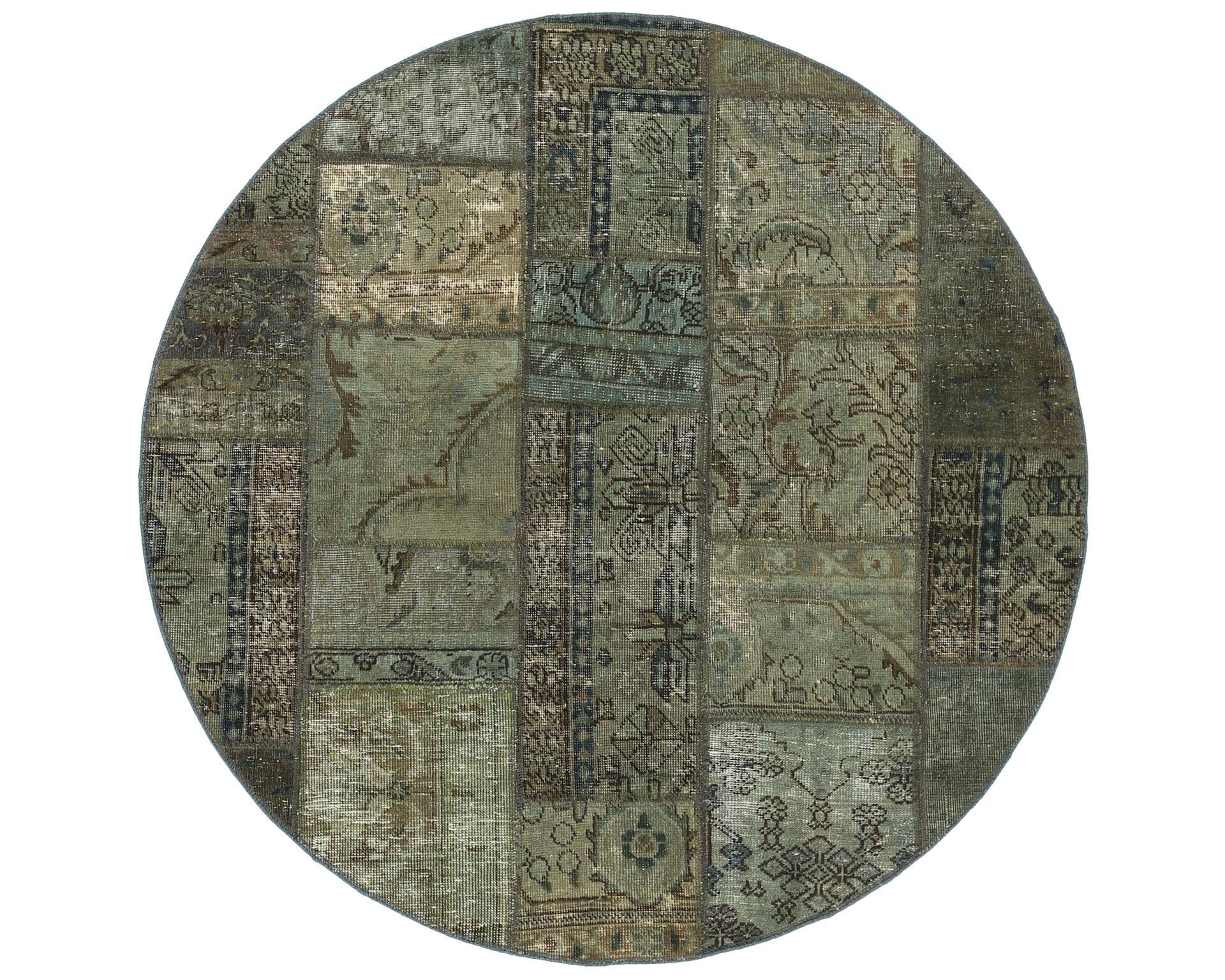 Vintage Patchwork orientalisk matta ø 150 cm