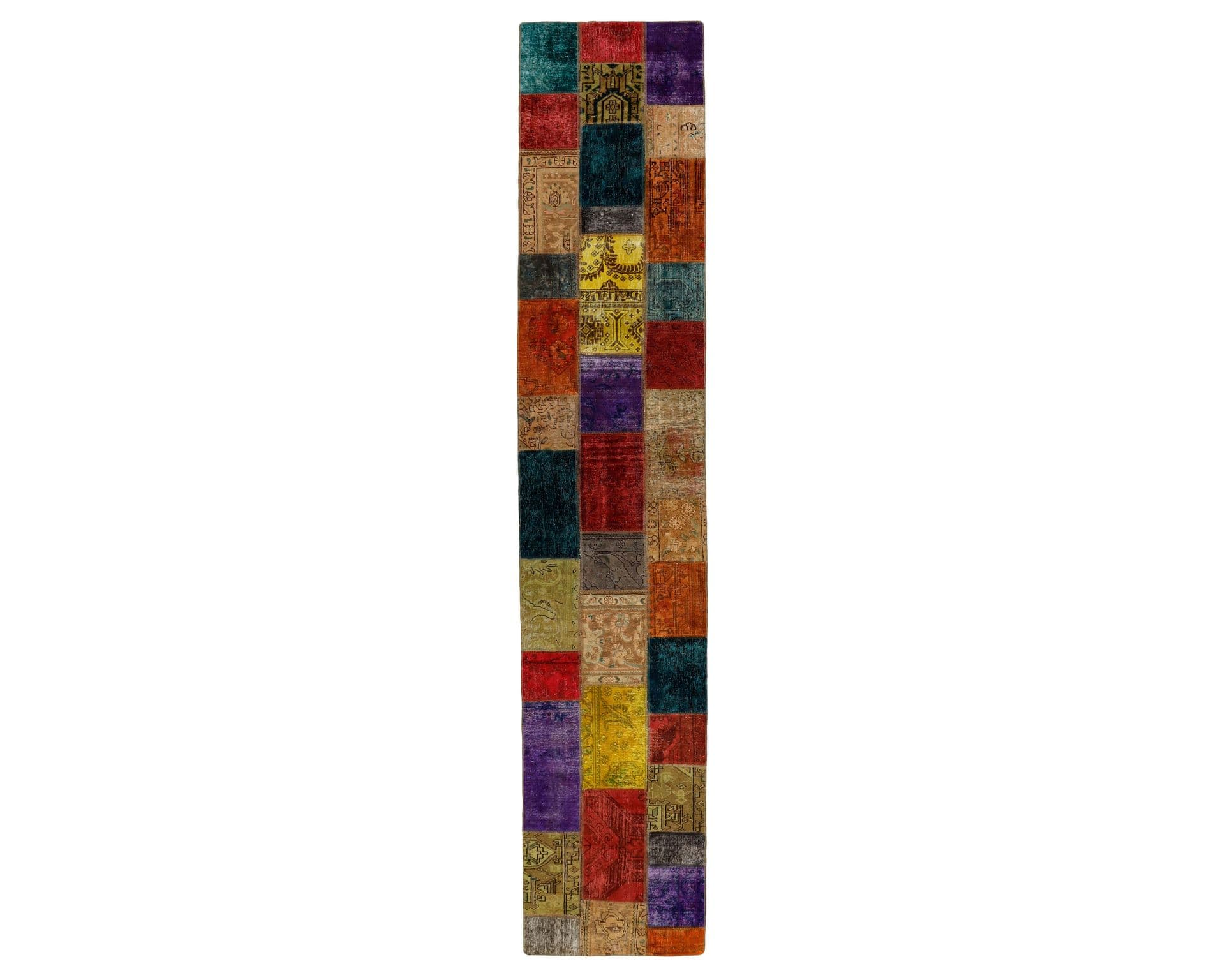 Vintage Patchwork orientalisk matta 81 x 413 cm