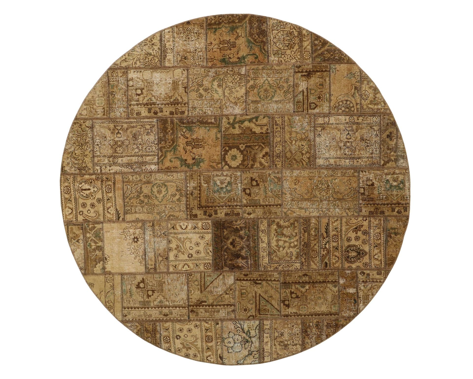 Vintage Patchwork orientalisk matta ø 250 cm