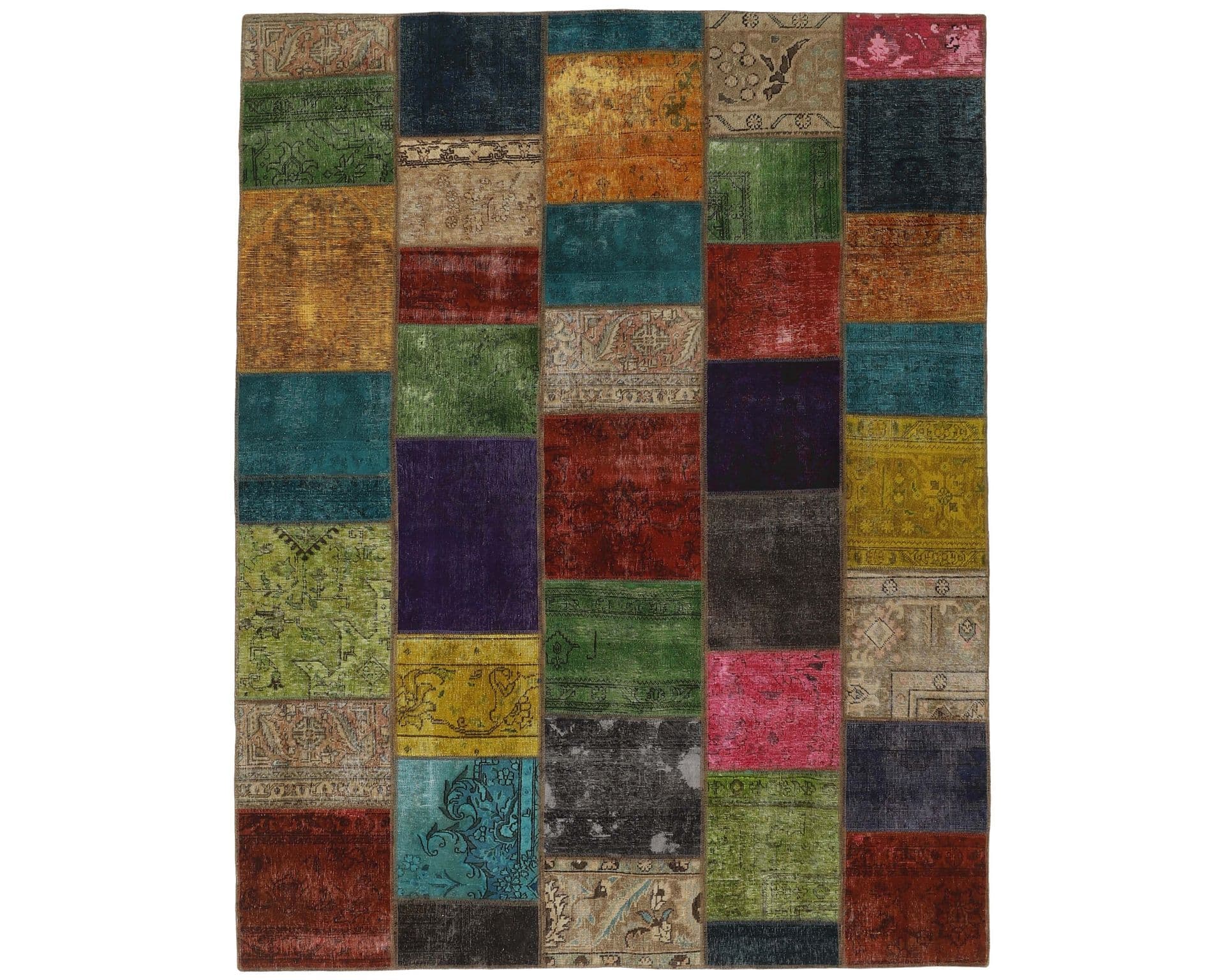 Vintage Patchwork orientalisk matta 203 x 259 cm