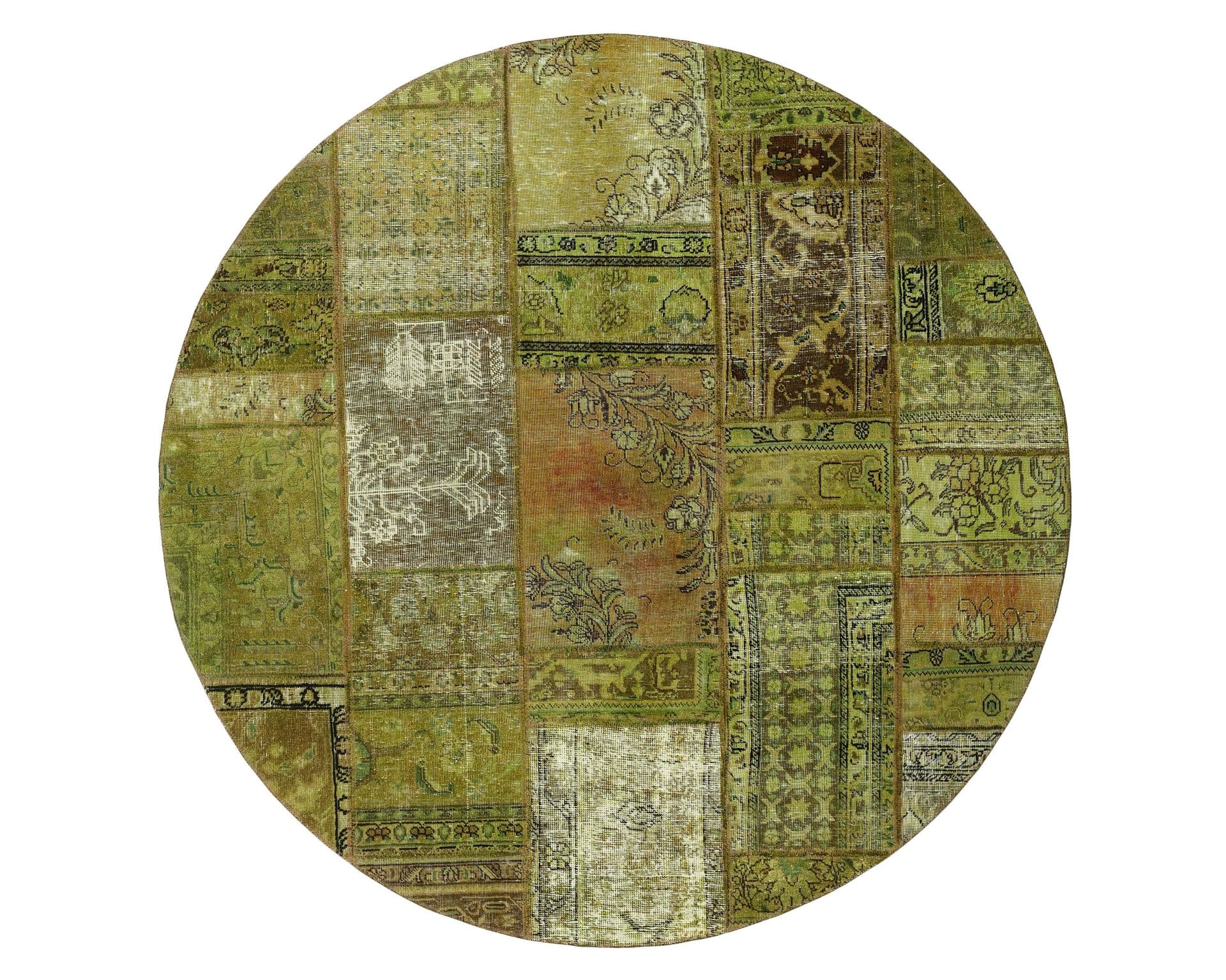 Vintage Patchwork orientalisk matta ø 200 cm