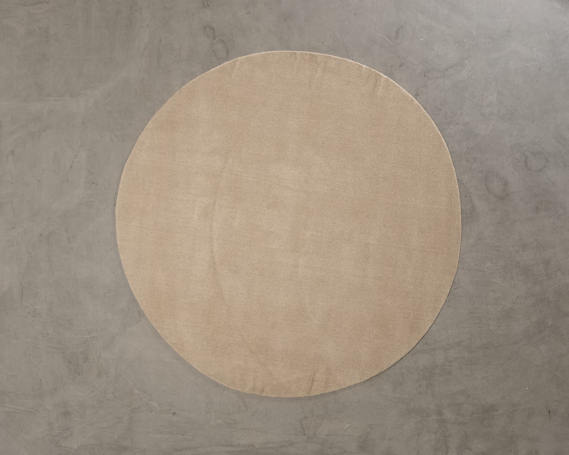 Woven Works Canvas ullmatta ø 250 cm beige