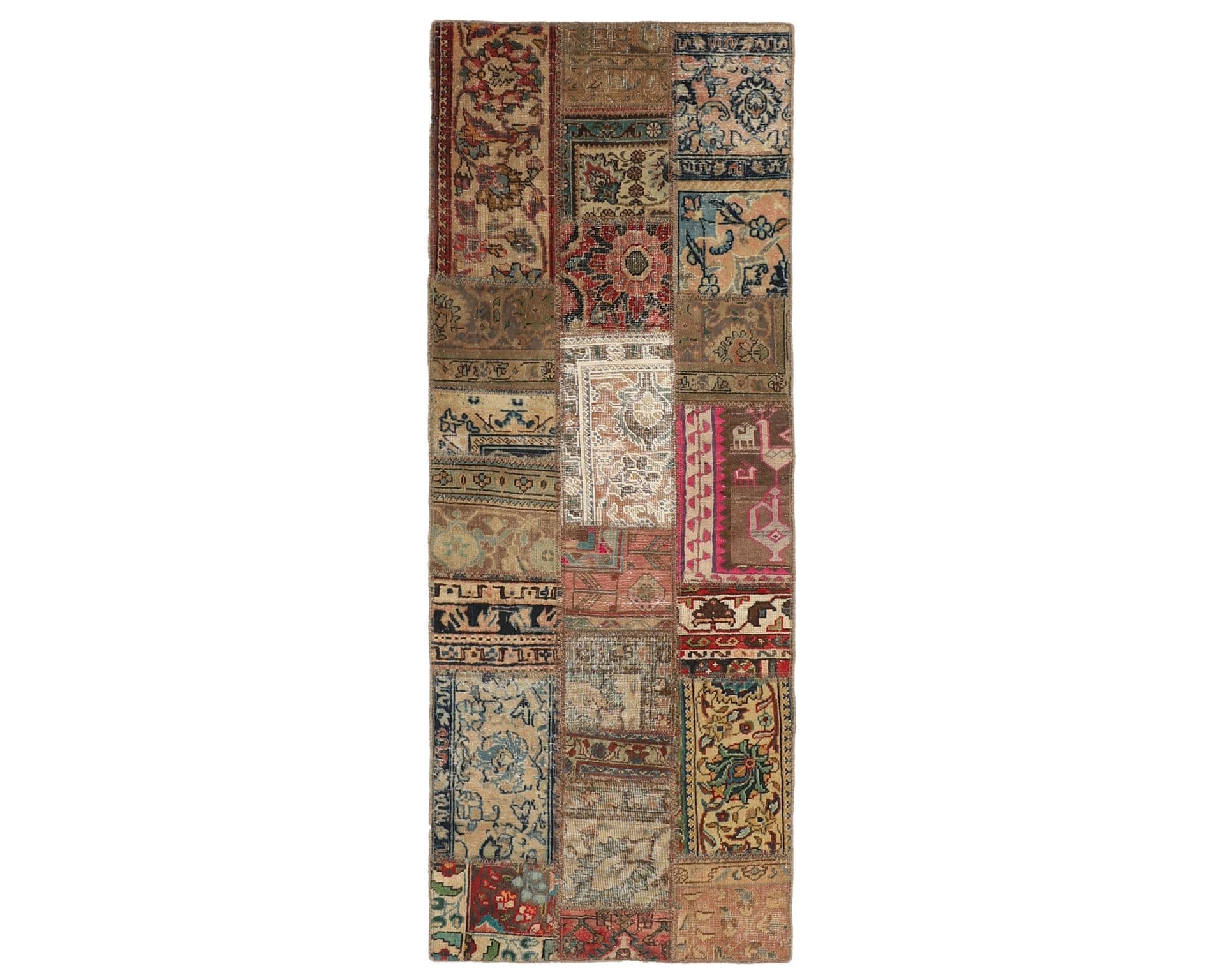 Vintage Patchwork orientalisk matta 77 x 209 cm